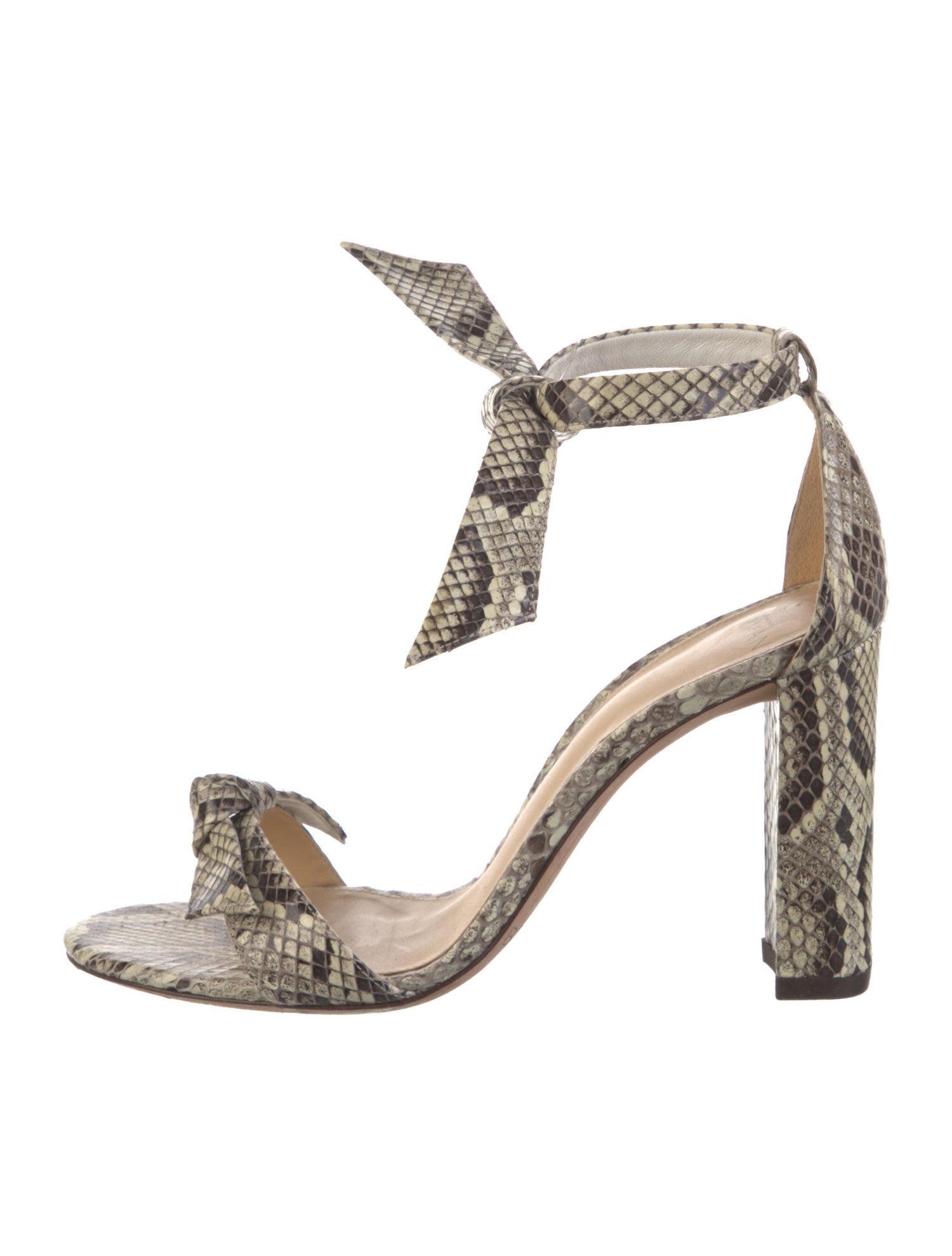 Alexandre Birman Snakeskin Animal Print Gladiator Sandals
