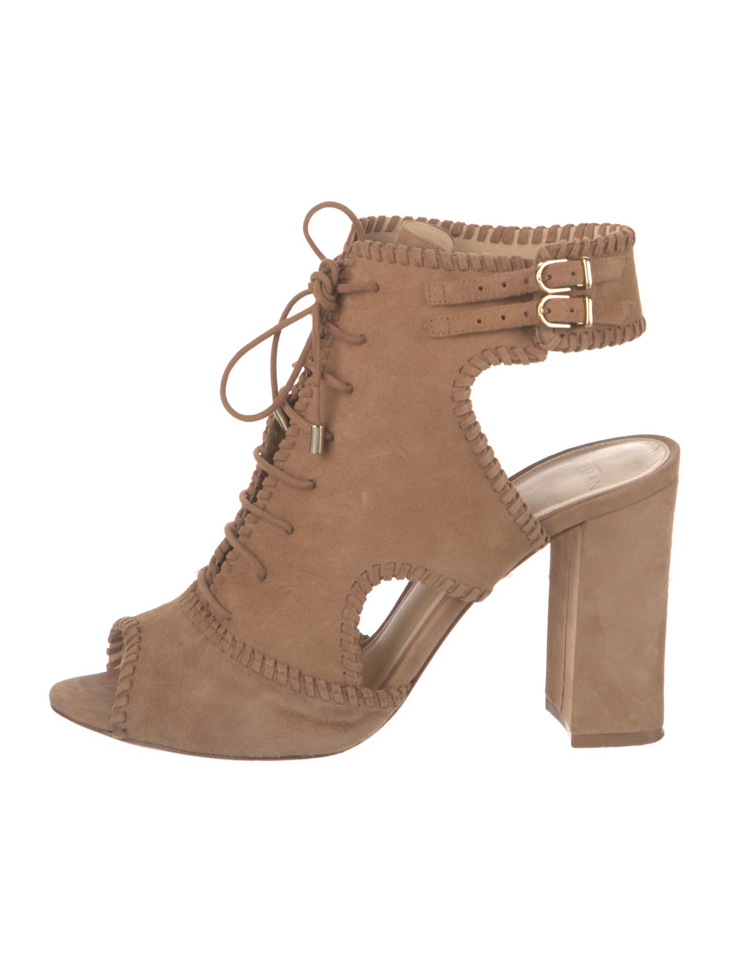 Alexandre Birman Suede Whipstitch Trim Slingback Pumps