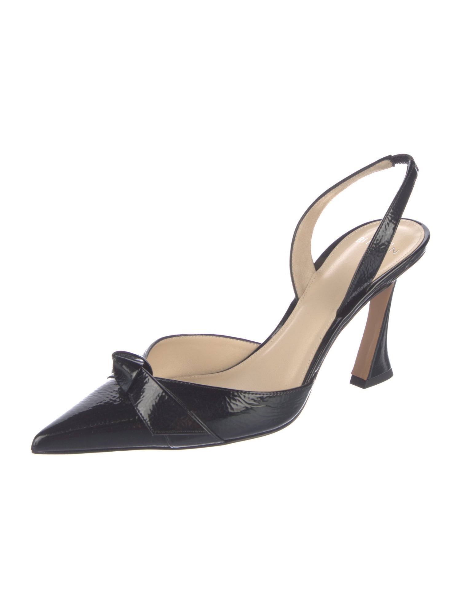 Alexandre Birman Leather Bow Accents Slingback Pumps