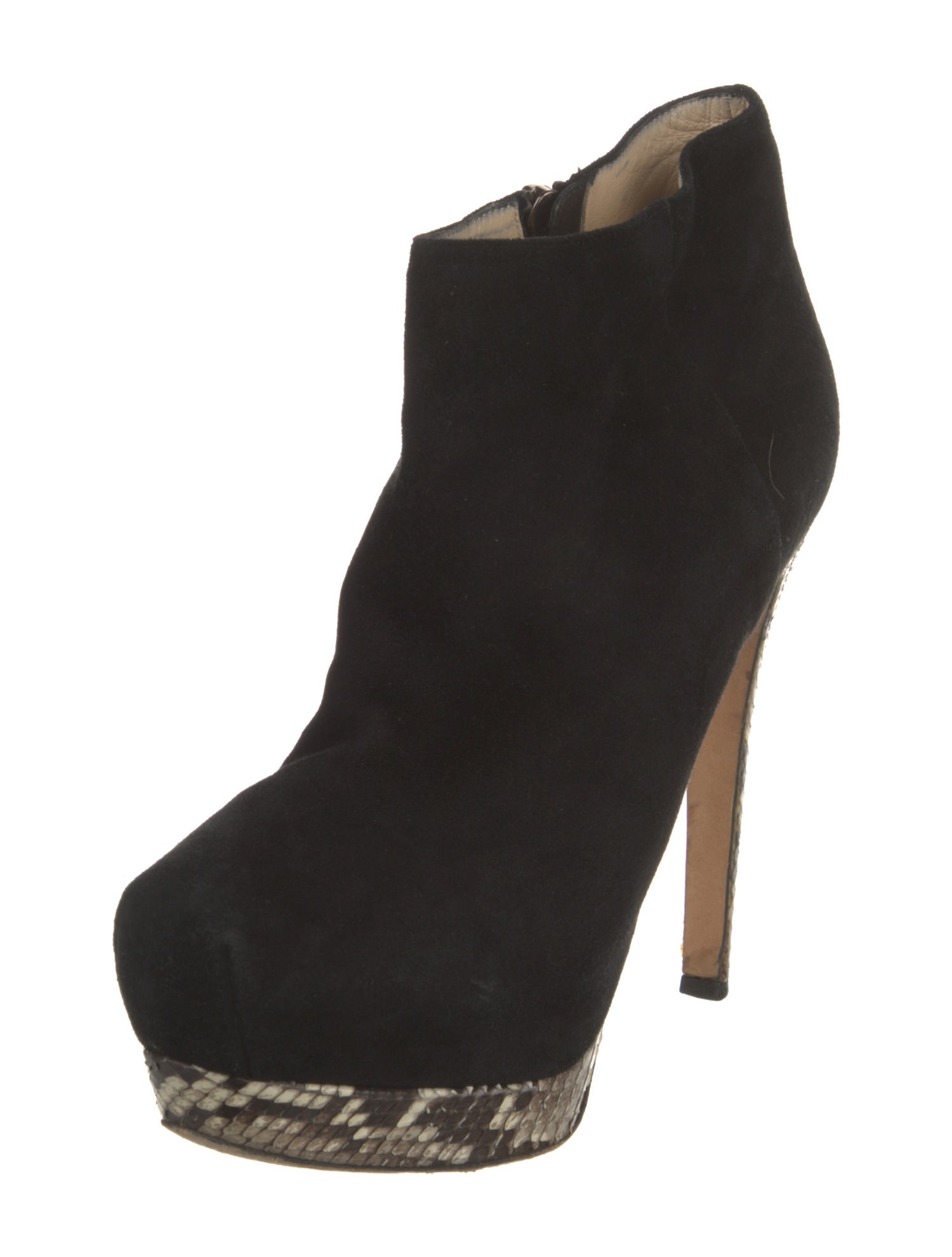 Alexandre Birman Suede Animal Print Boots