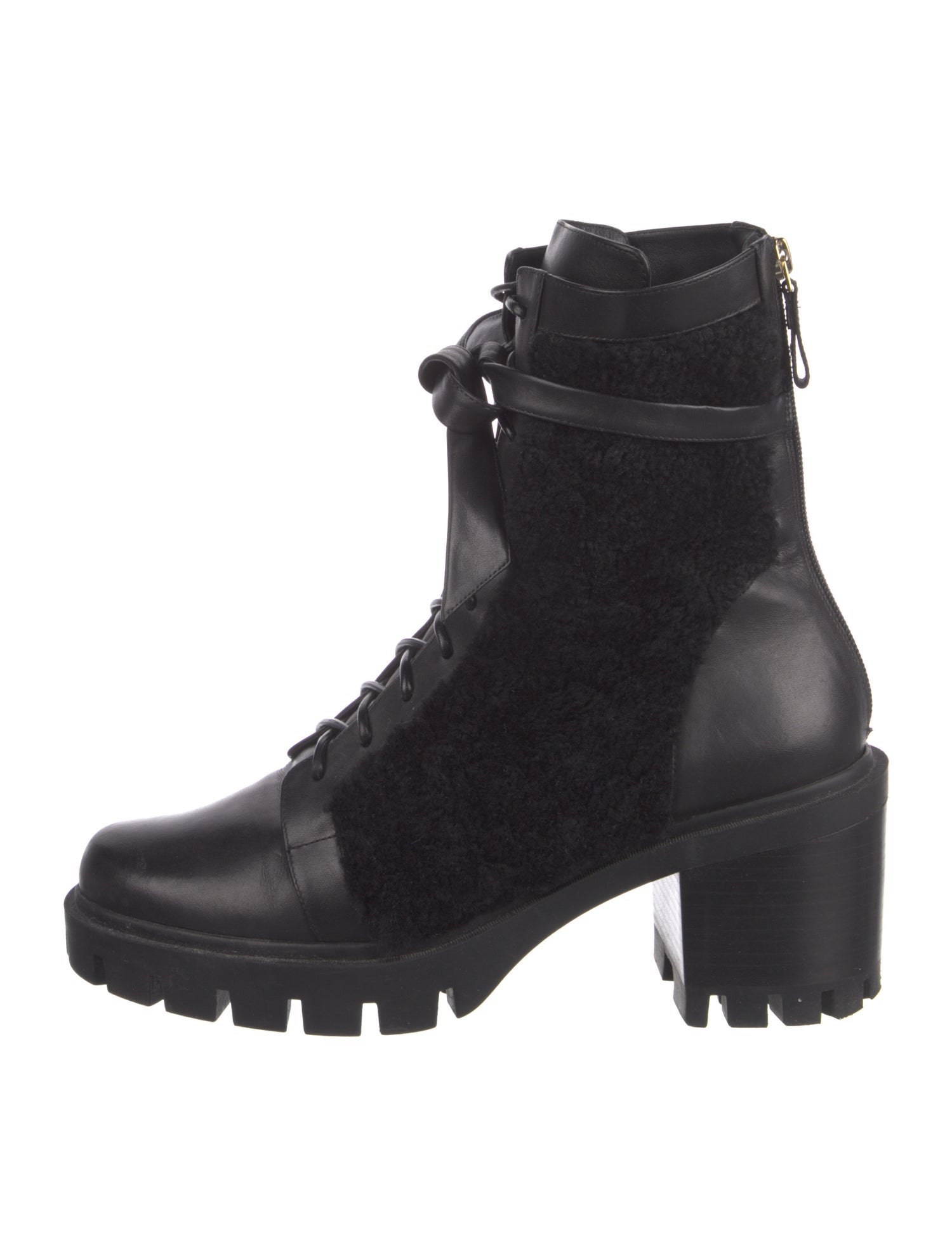 Alexandre Birman Leather Combat Boots