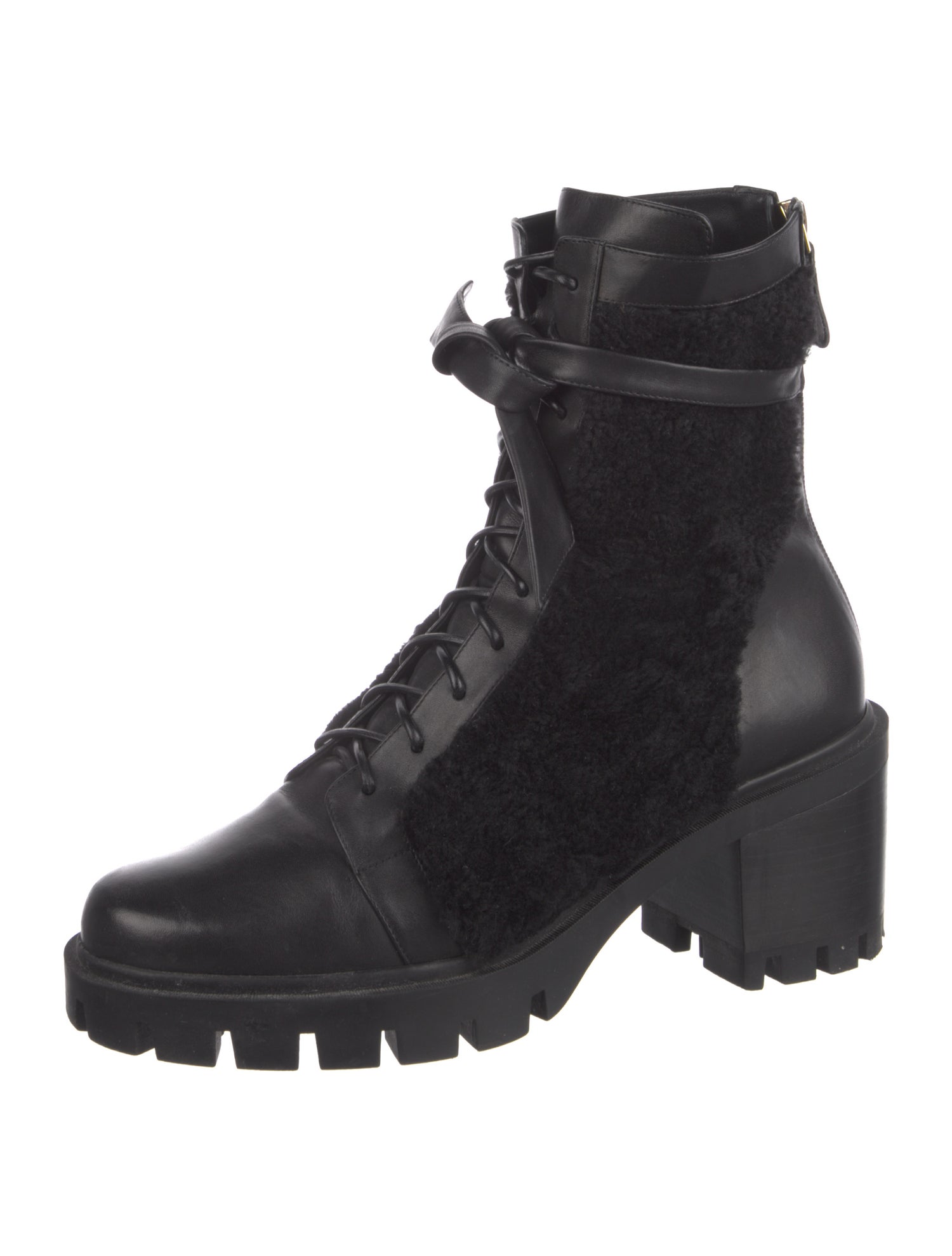 Alexandre Birman Leather Combat Boots