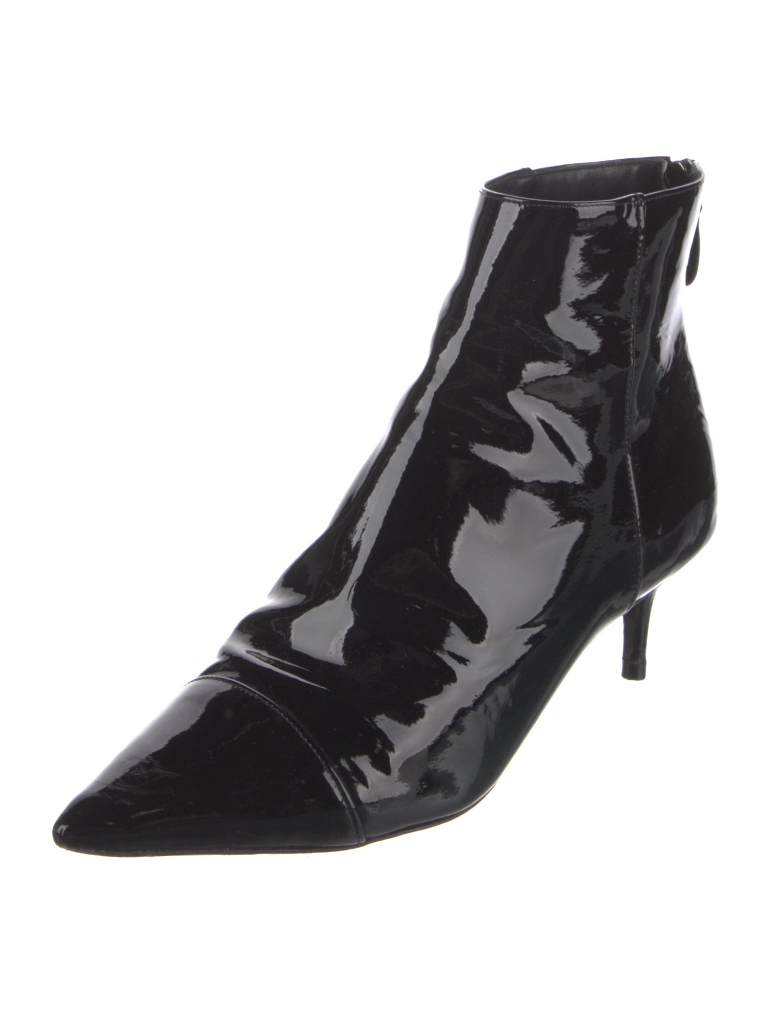 Alexandre Birman Patent Leather Lace-Up Boots