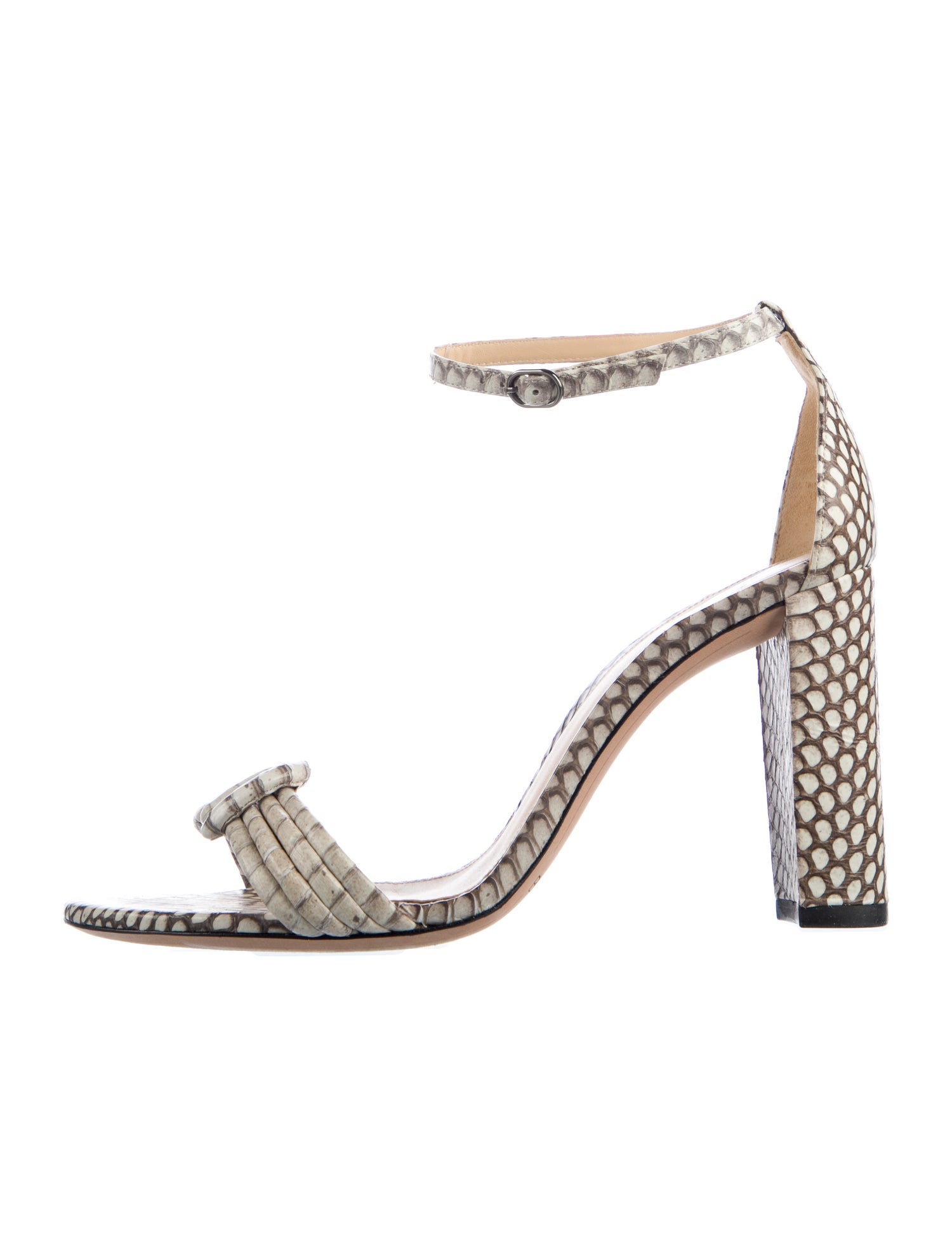 Alexandre Birman Leather Animal Print Sandals