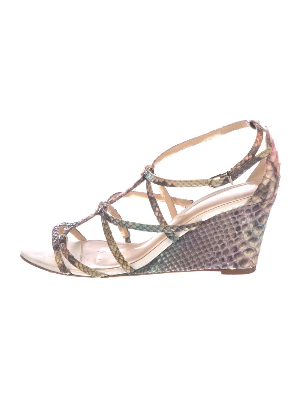 Alexandre Birman Python Espadrilles Neutrals Anim… - image 1