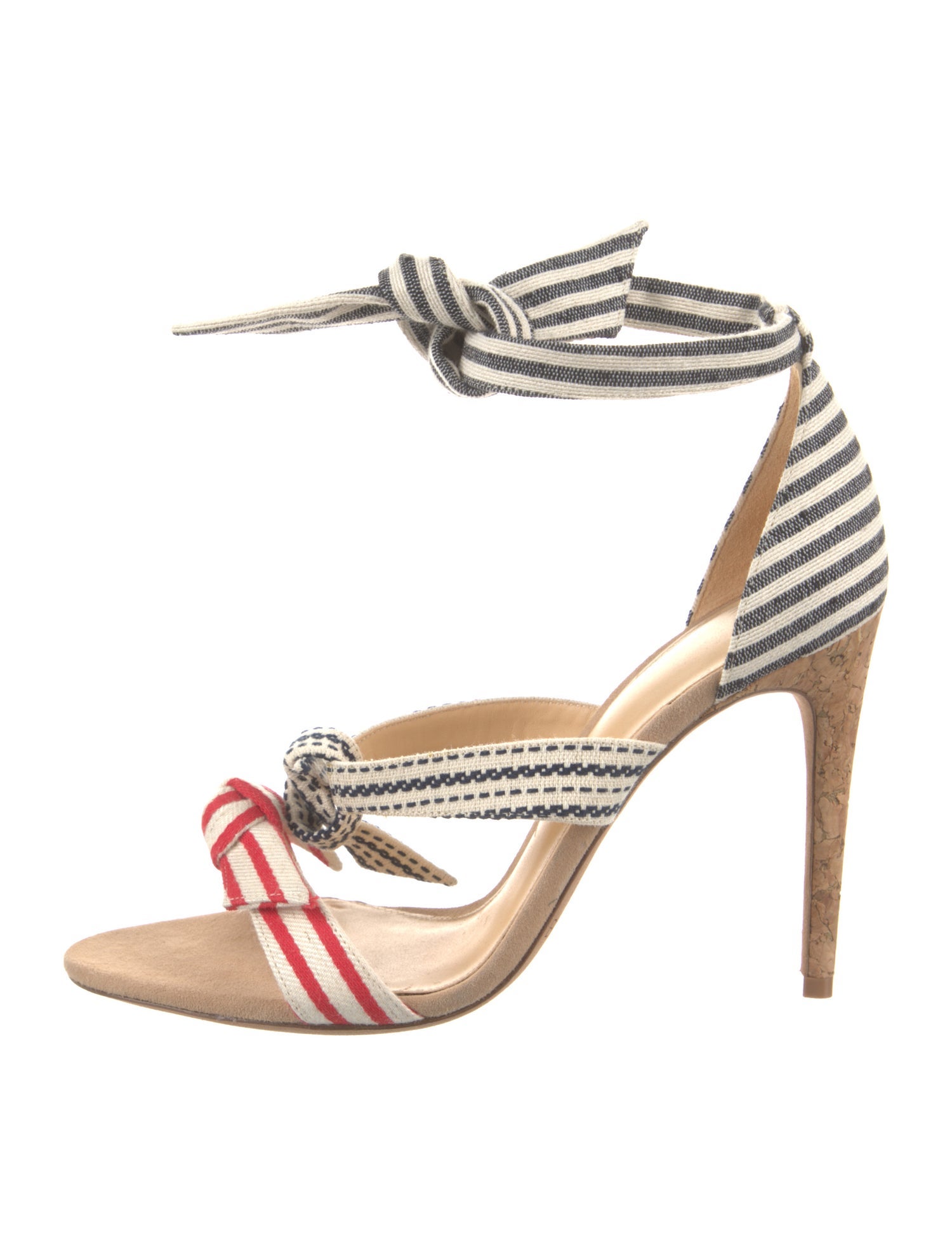 Alexandre Birman Striped Bow Accents Sandals