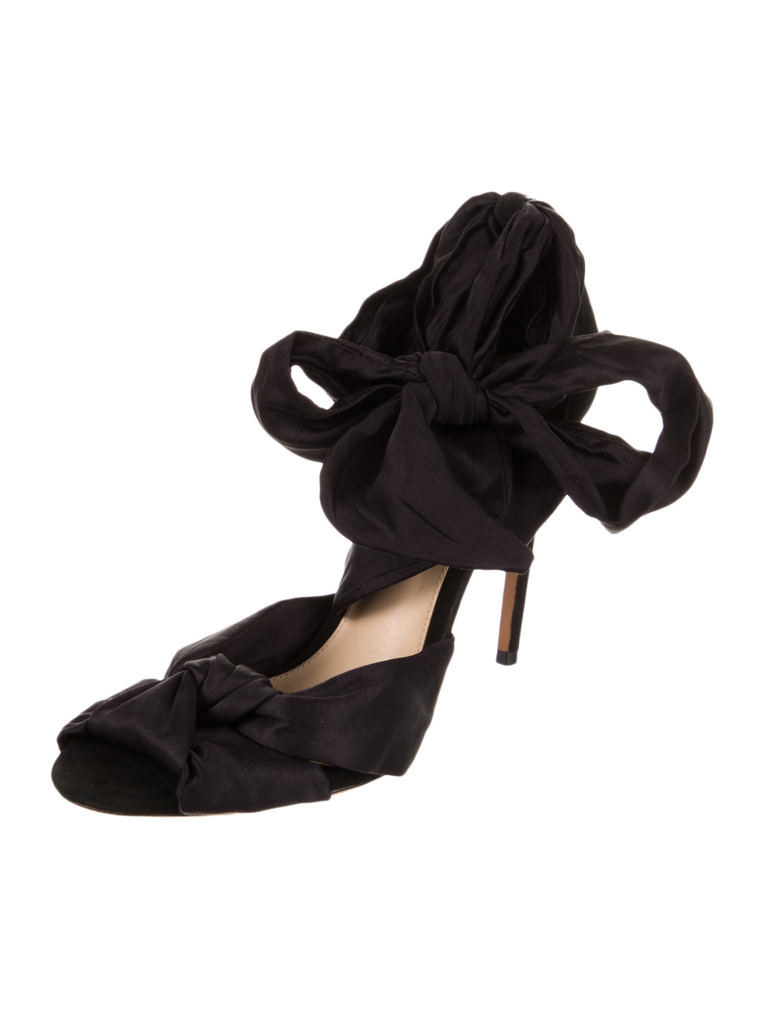 Alexandre Birman Satin Slingback Sandals