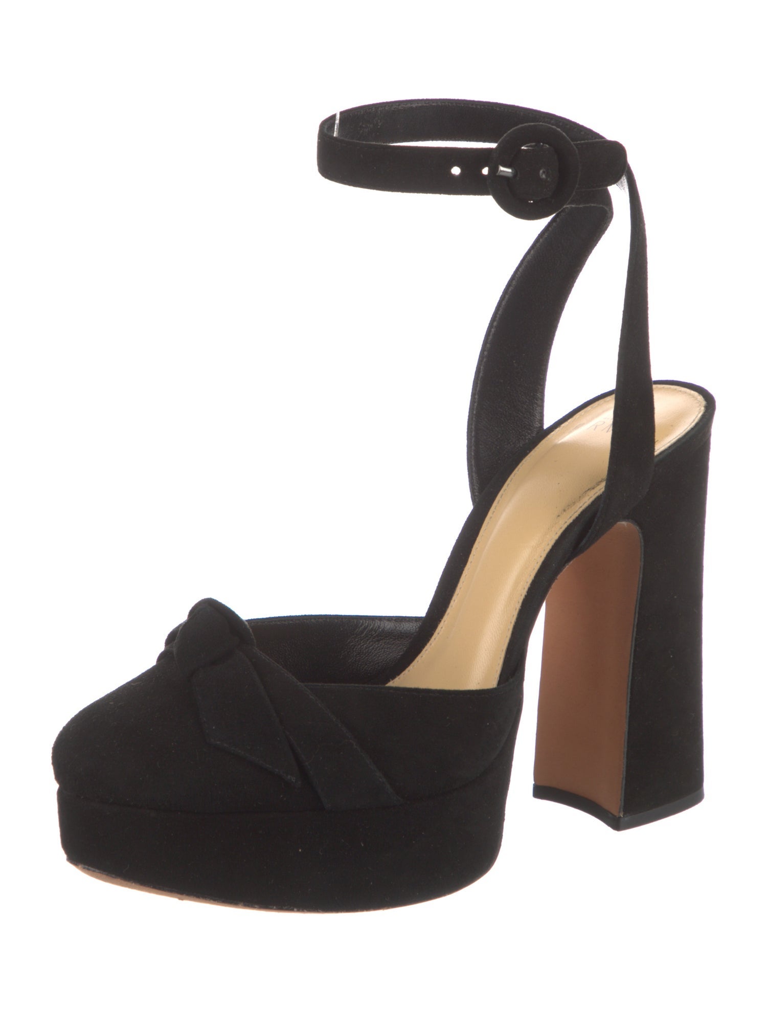 Alexandre Birman Suede Bow Accents Slingback Pumps