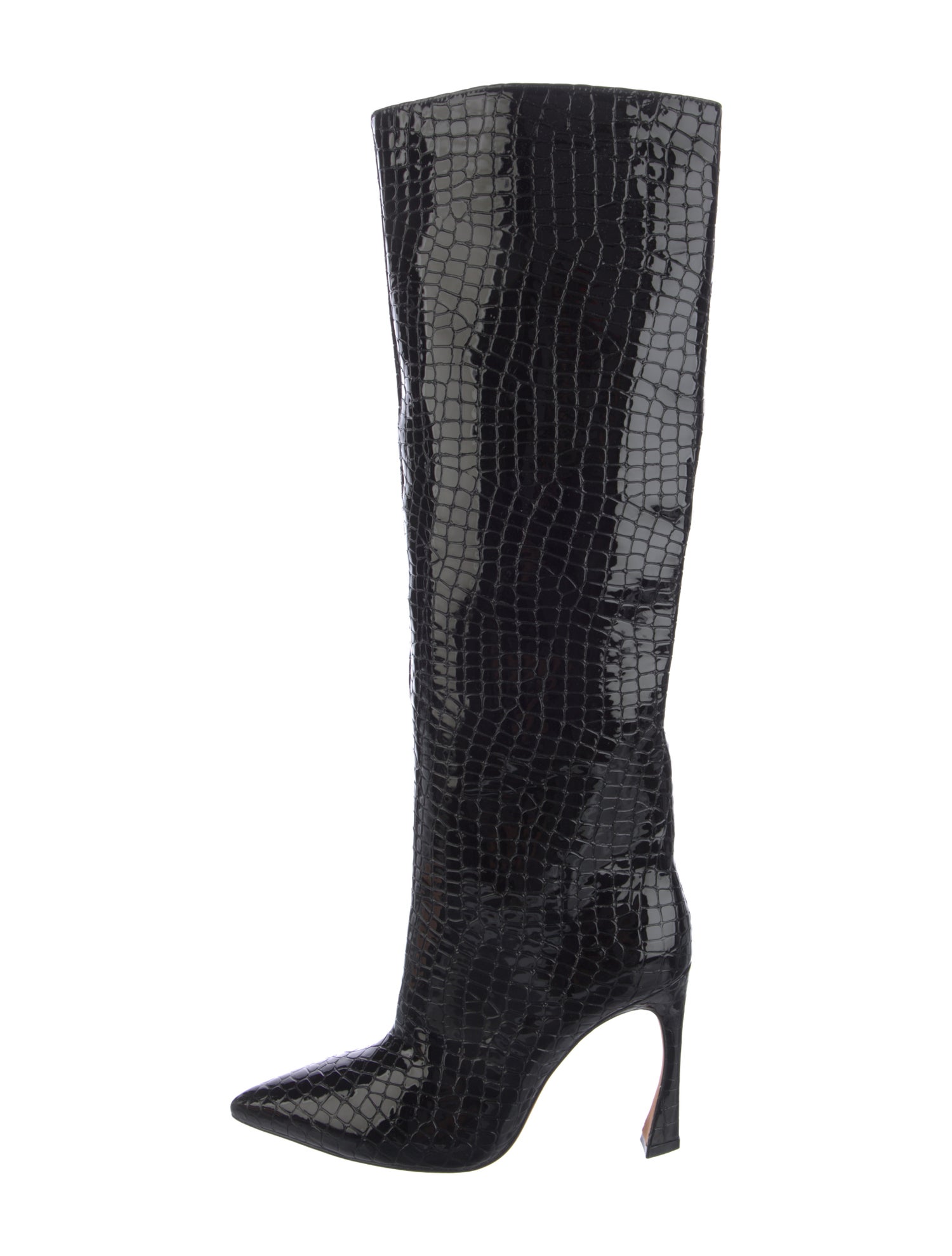 Alexandre Birman Embossed Leather Animal Print Boots