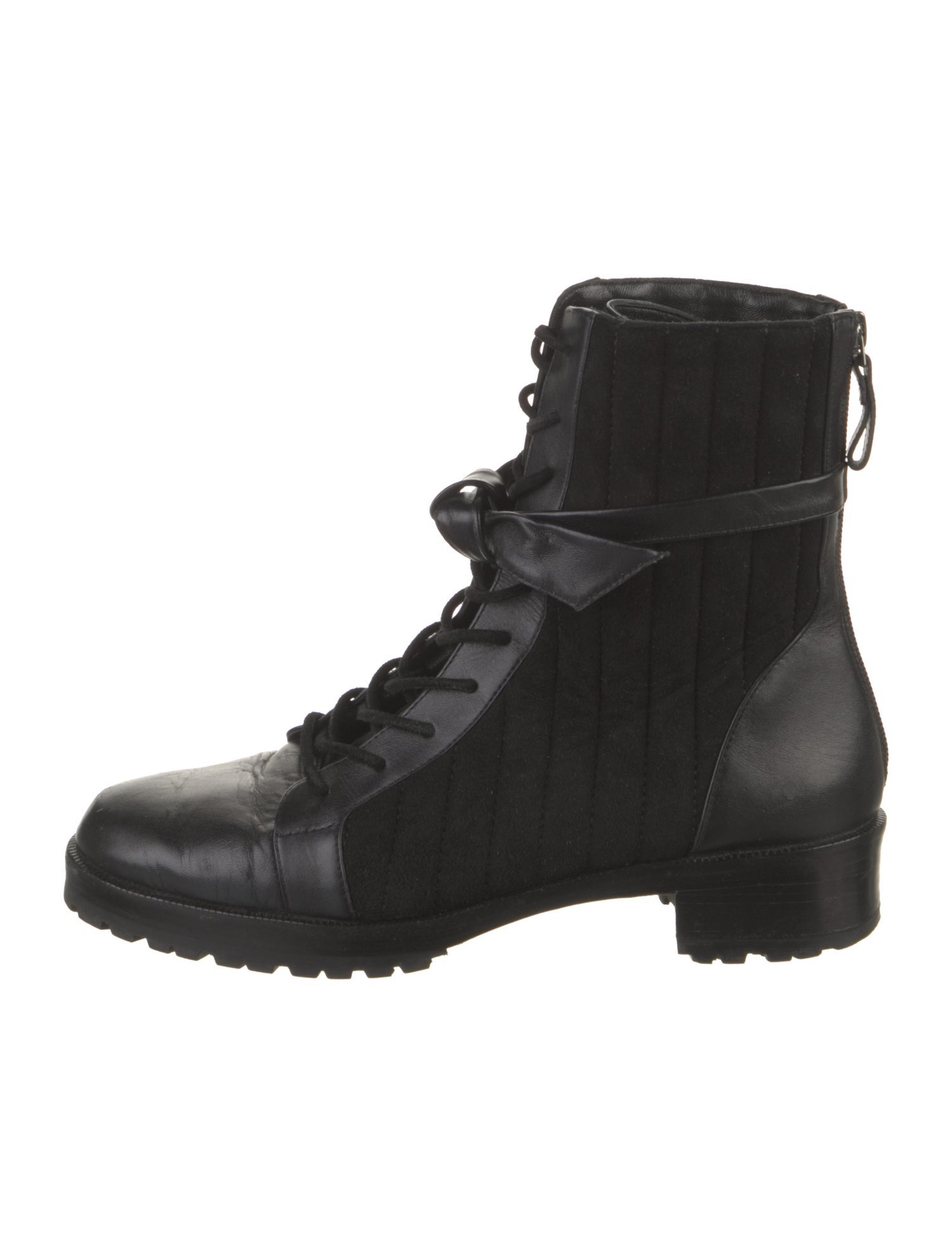 Alexandre Birman Leather Combat Boots