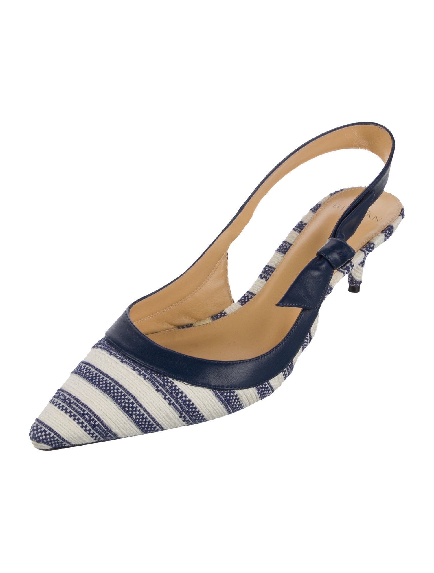 Alexandre Birman Striped Slingback Pumps