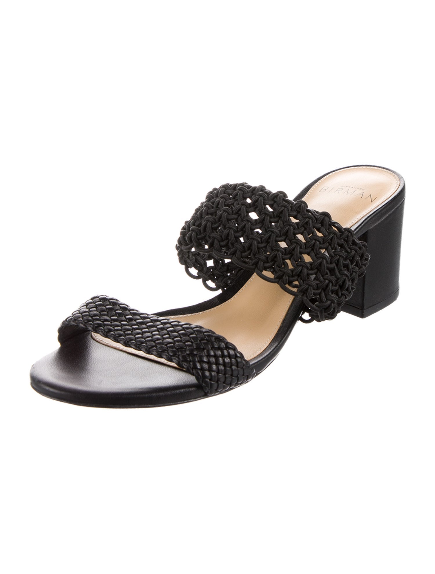 Alexandre Birman Intrecciato Weave Leather Slides