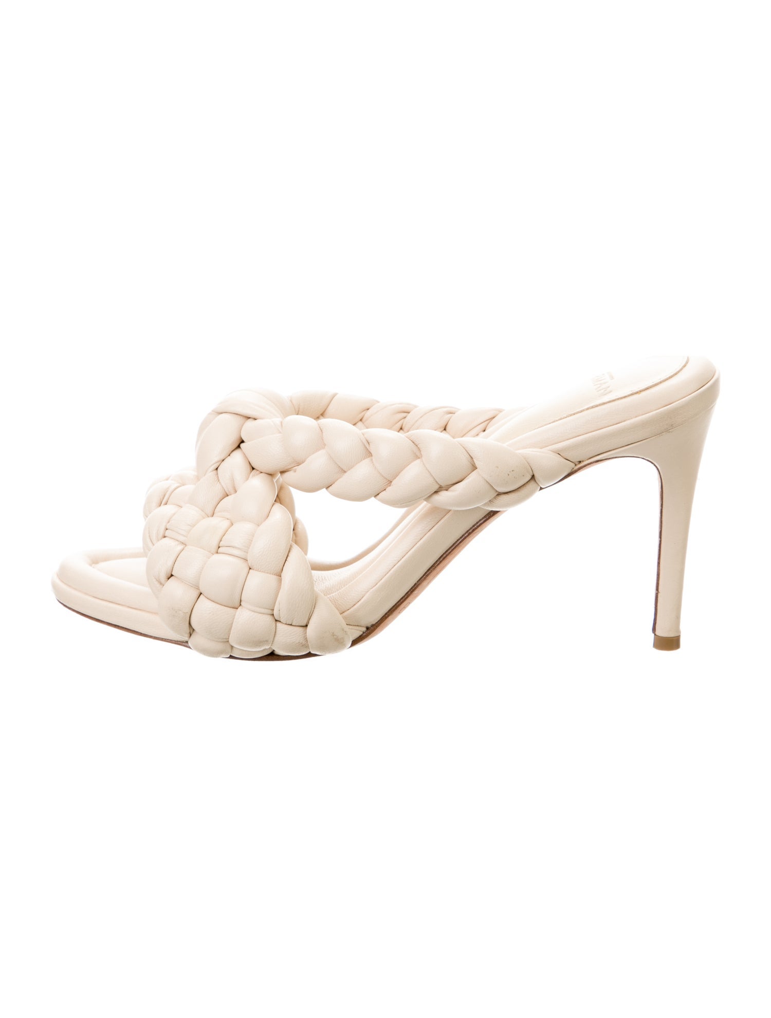 Alexandre Birman Leather Braided Accents Slides