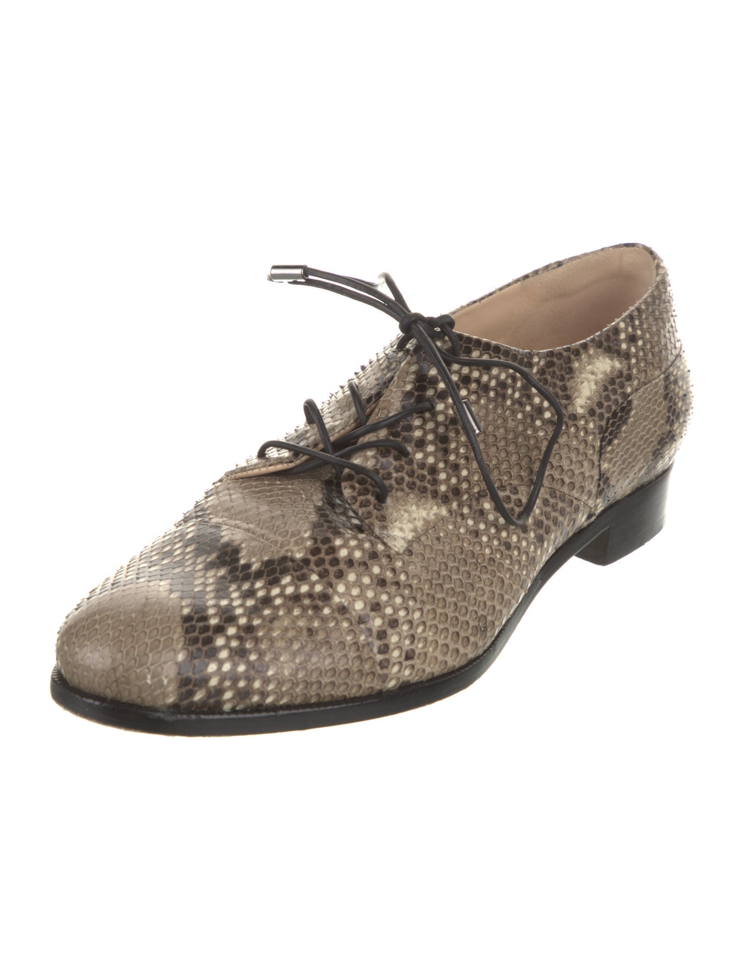 Alexandre Birman Snakeskin Animal Print Oxfords