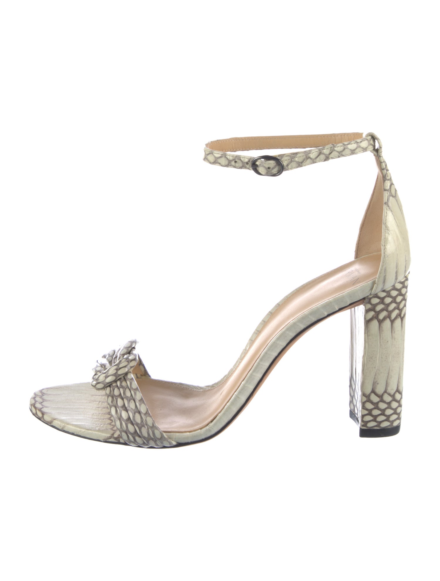 Alexandre Birman Leather Animal Print Sandals