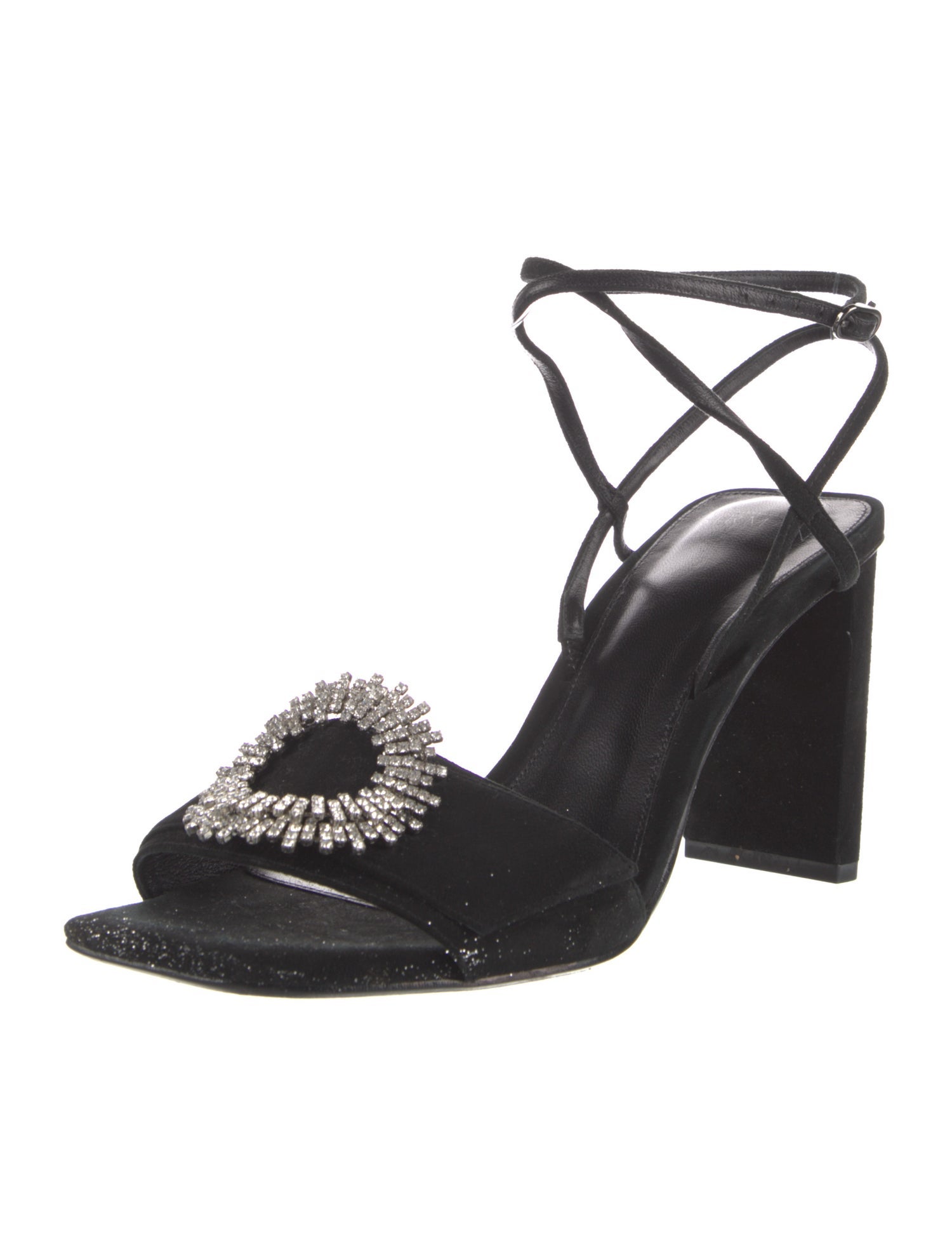 Alexandre Birman Suede Crystal Embellishments Sandals