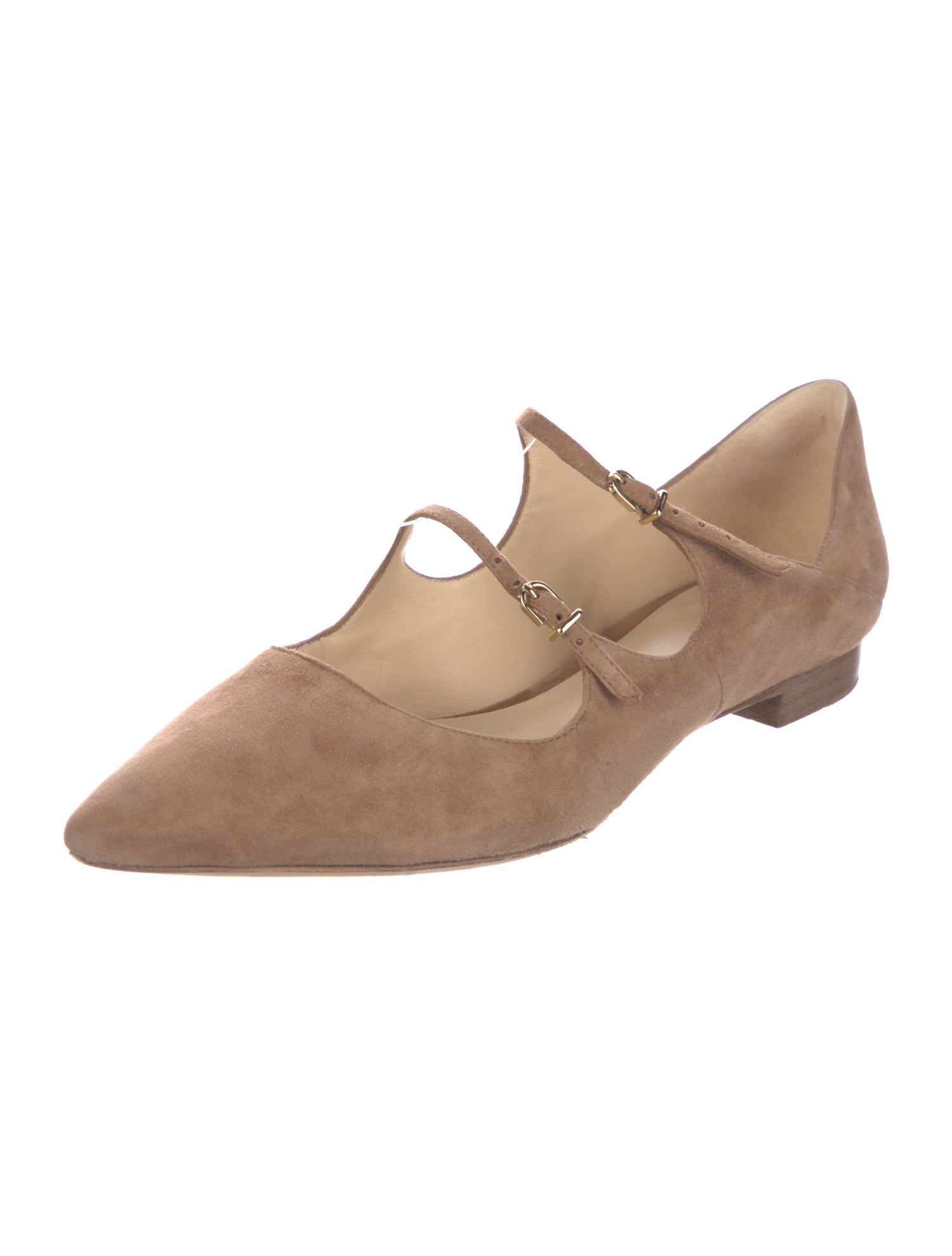 Alexandre Birman Suede Mary Jane Flats