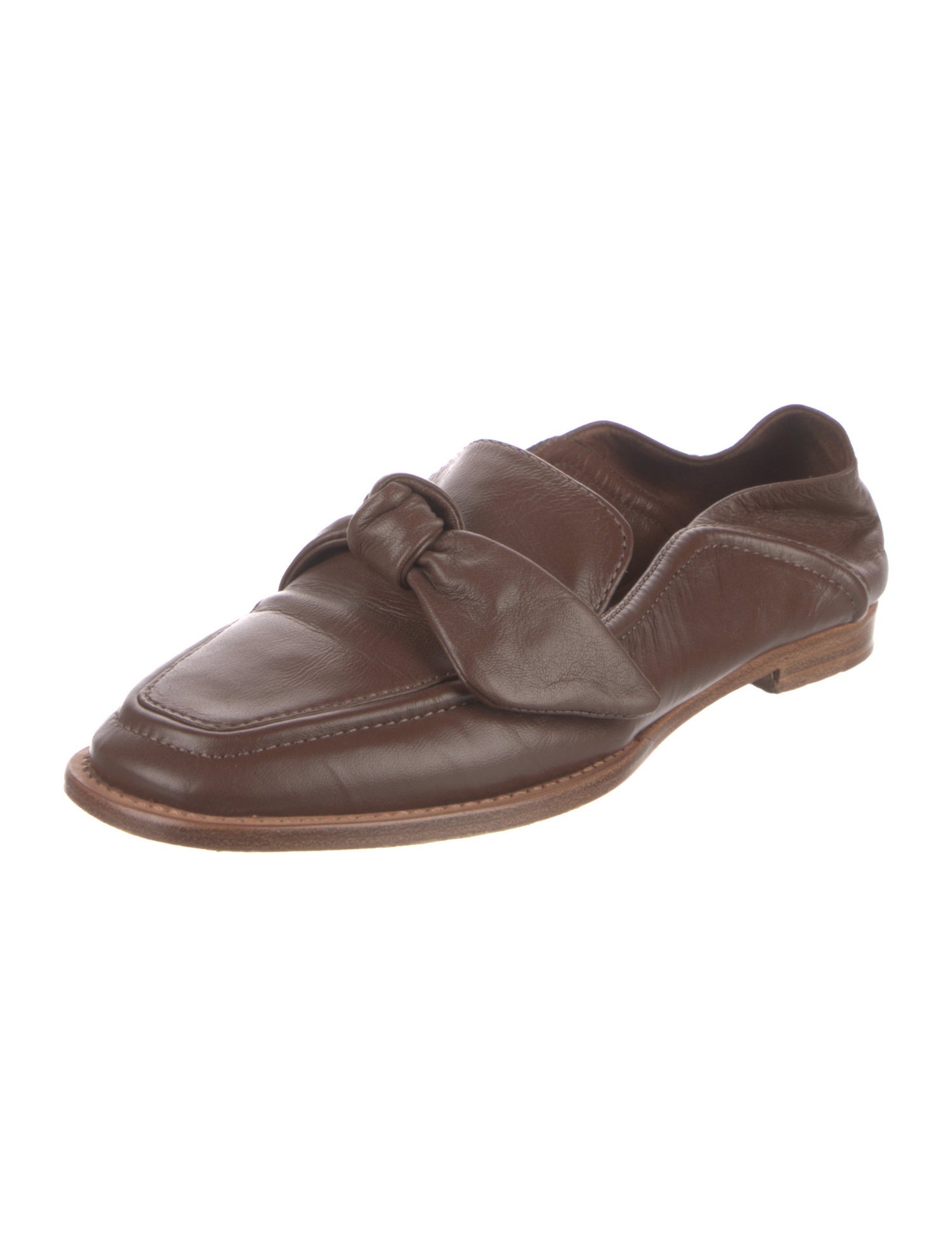 Alexandre Birman Leather Bow Accents Loafers
