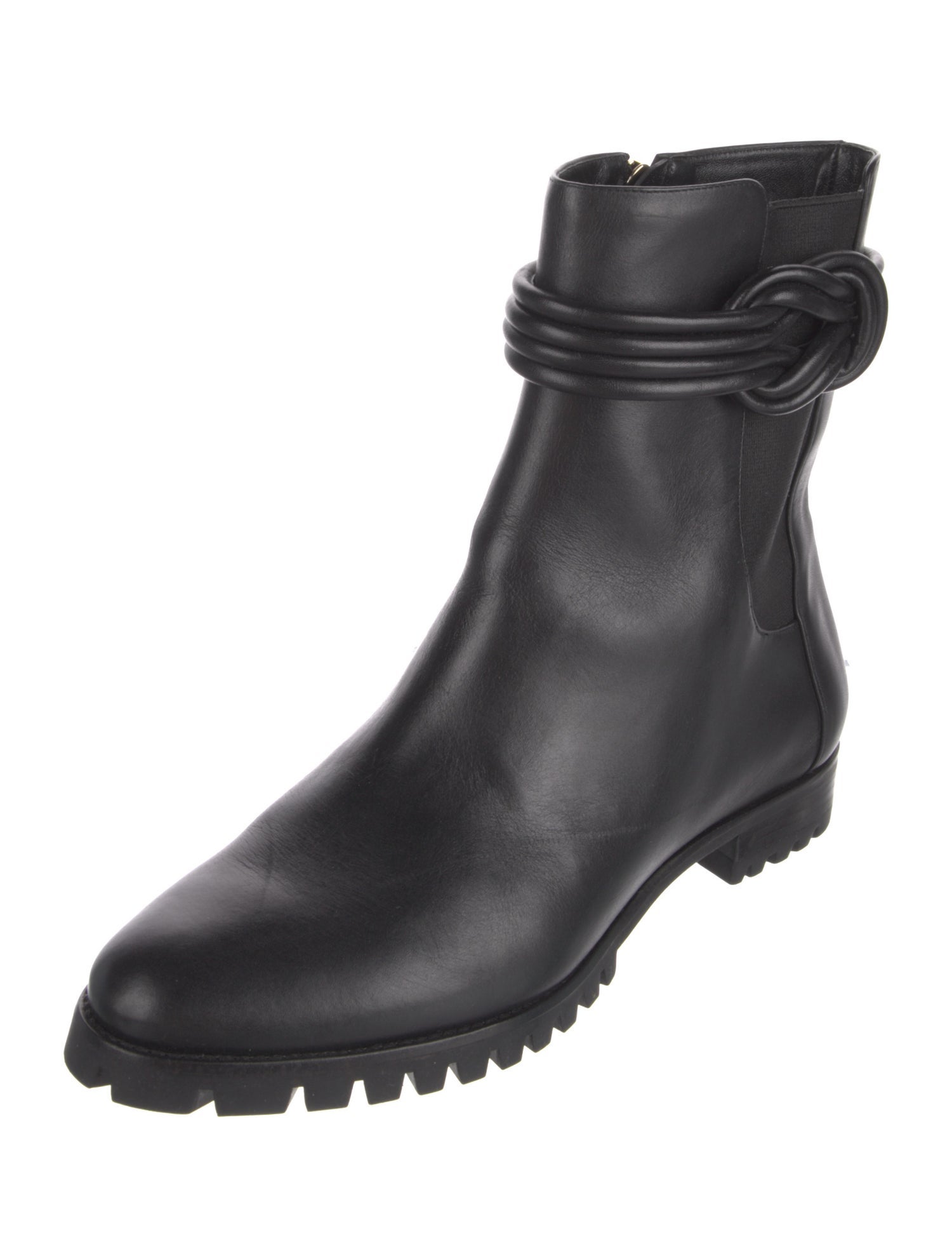 Alexandre Birman Leather Bow Accents Boots