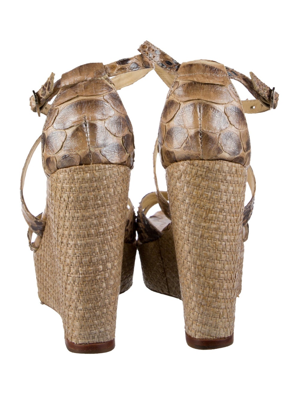 Alexandre Birman Python Espadrilles Neutrals Anim… - image 4
