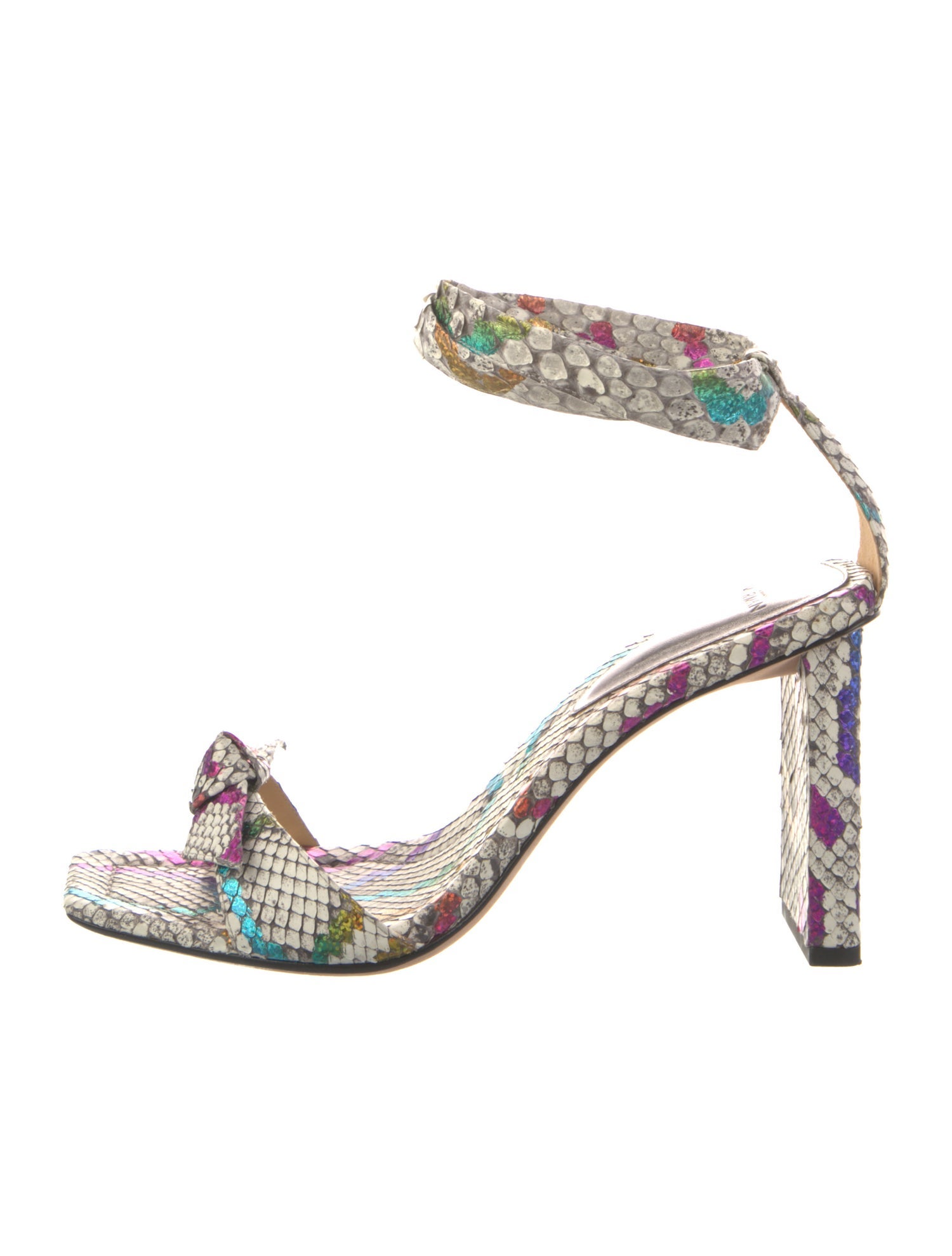 Alexandre Birman Snakeskin Animal Print Sandals