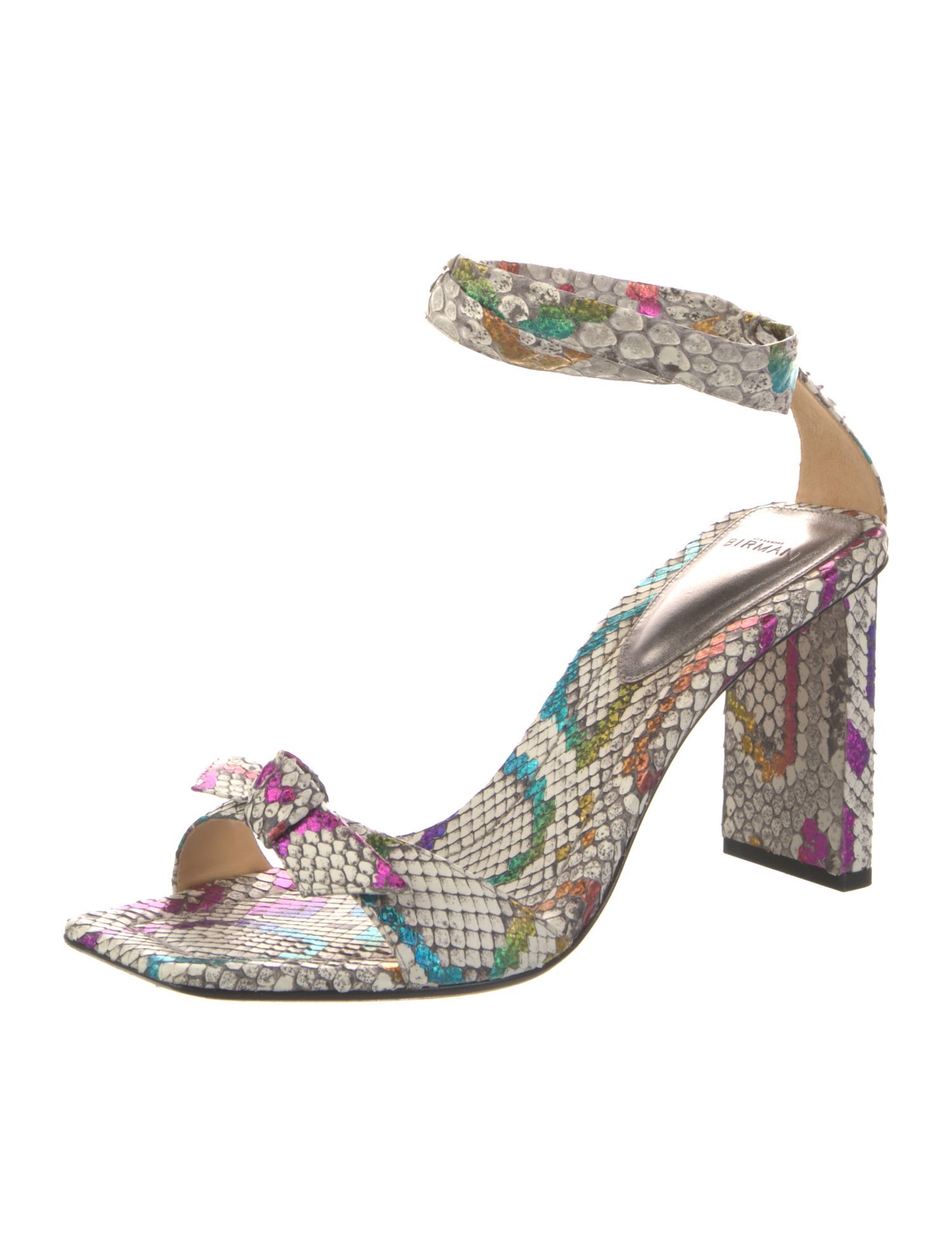 Alexandre Birman Snakeskin Animal Print Sandals