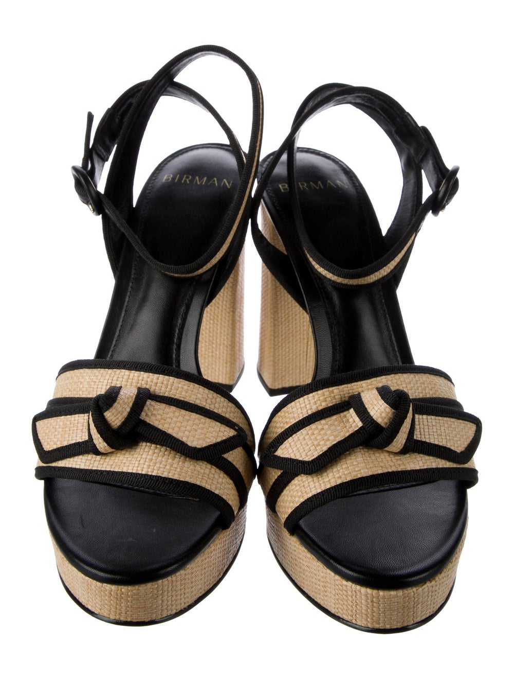 Alexandre Birman Raffia Colorblock Pattern Sandals - image 3