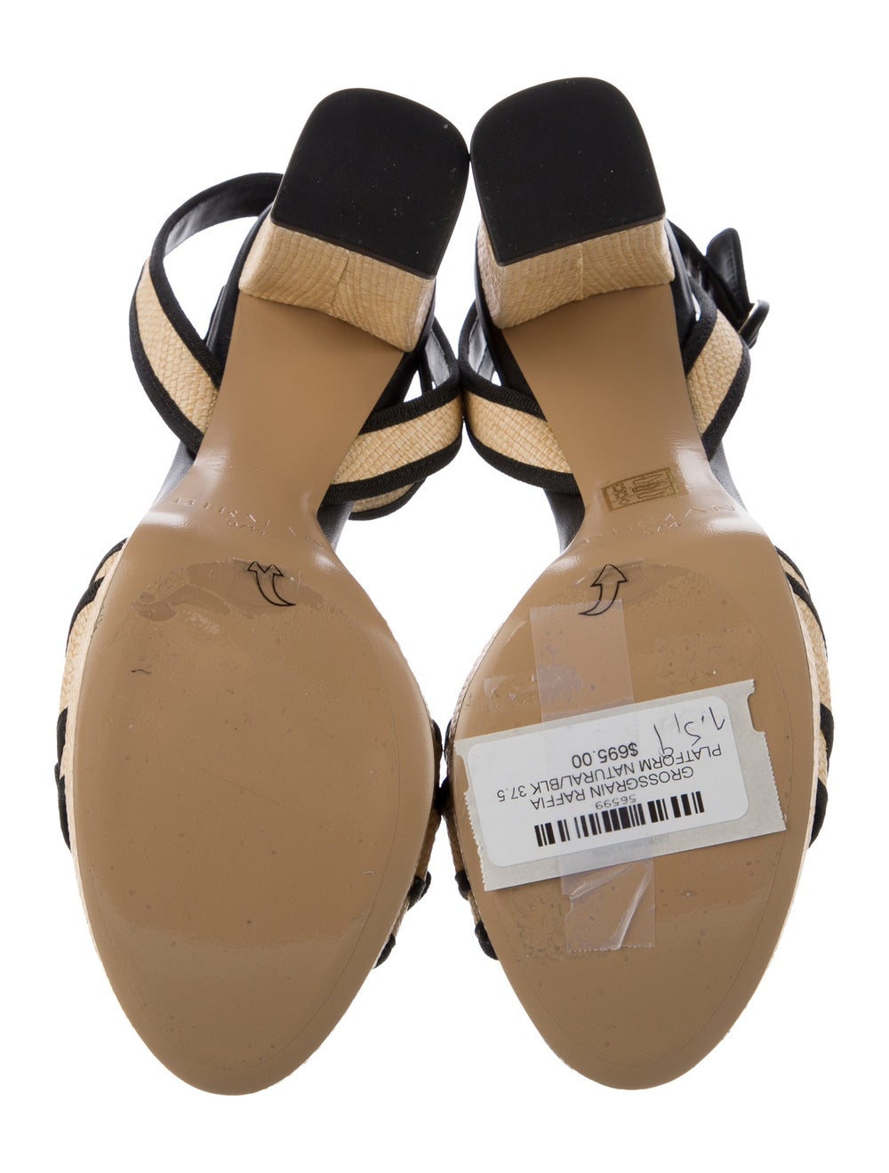 Alexandre Birman Raffia Colorblock Pattern Sandals - image 5