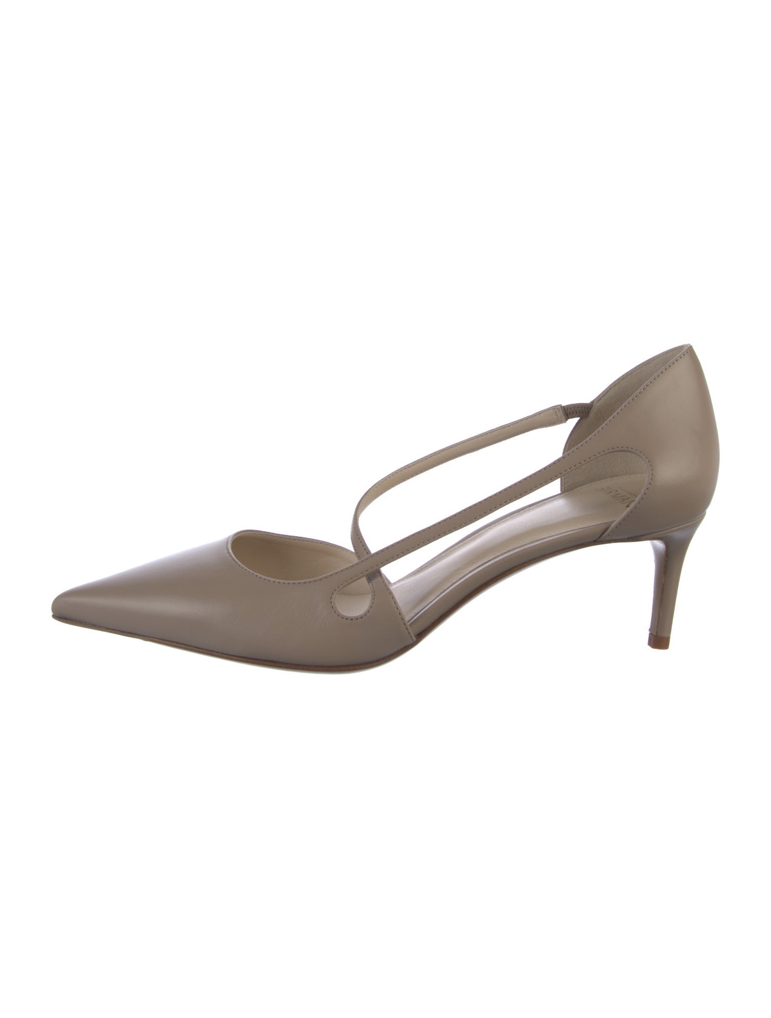 Alexandre Birman Leather Bow Accents D'Orsay Pumps
