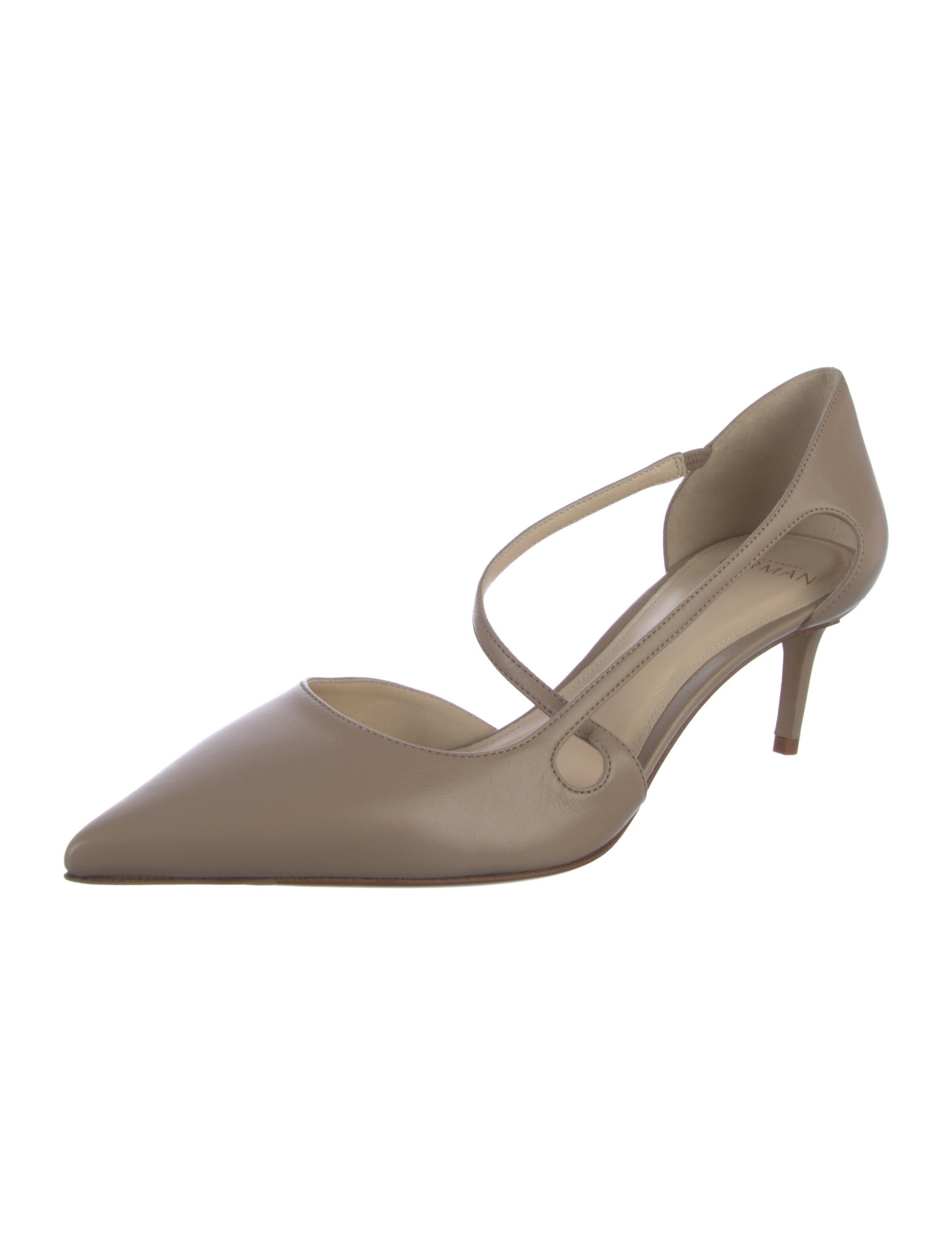 Alexandre Birman Leather Bow Accents D'Orsay Pumps