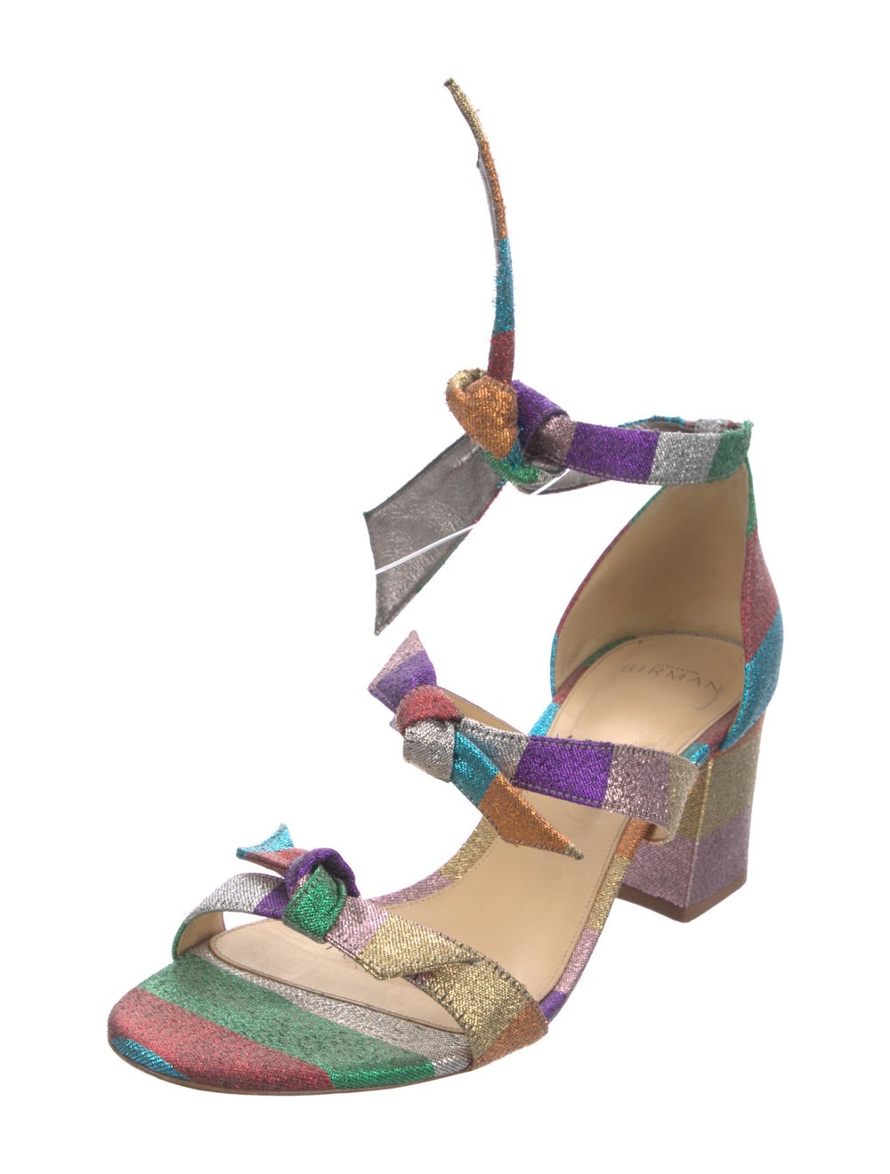 Alexandre Birman Colorblock Pattern T-Strap Sanda… - image 2
