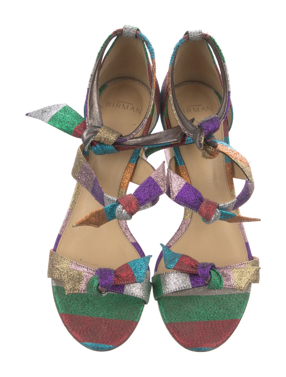 Alexandre Birman Colorblock Pattern T-Strap Sanda… - image 3