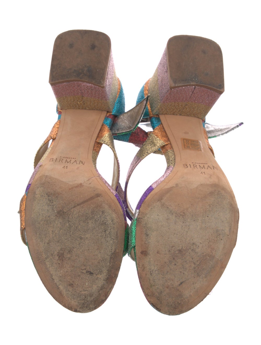 Alexandre Birman Colorblock Pattern T-Strap Sanda… - image 5