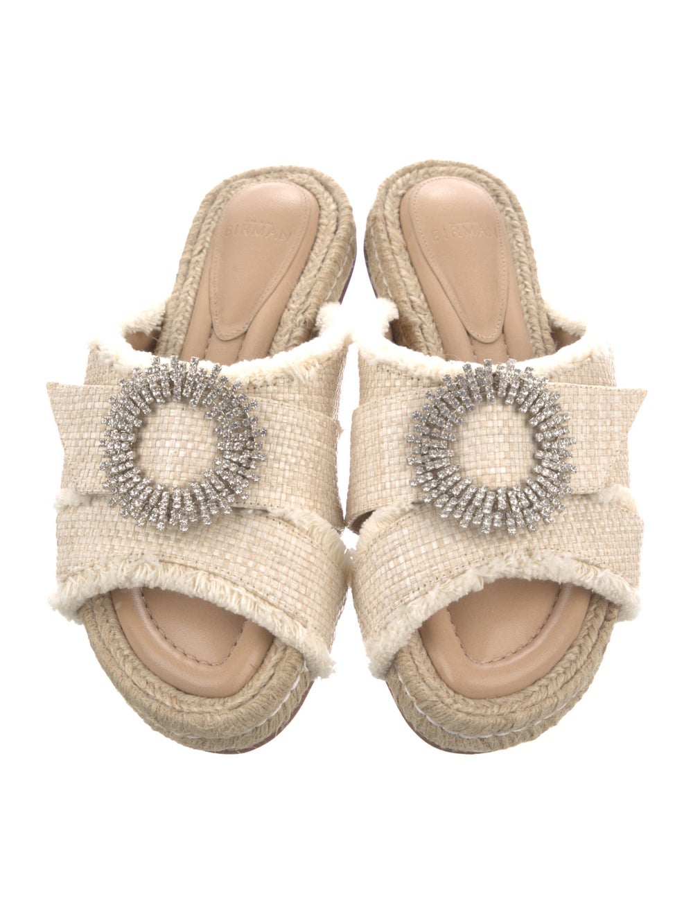 Alexandre Birman Raffia Crystal Embellishments Es… - image 3