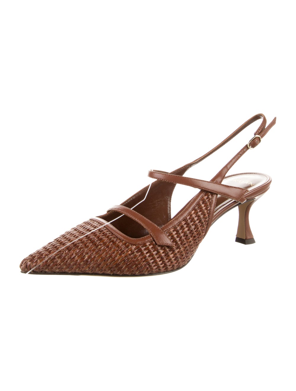 Alexandre Birman Leather Patterned Slingback Pumps - image 2