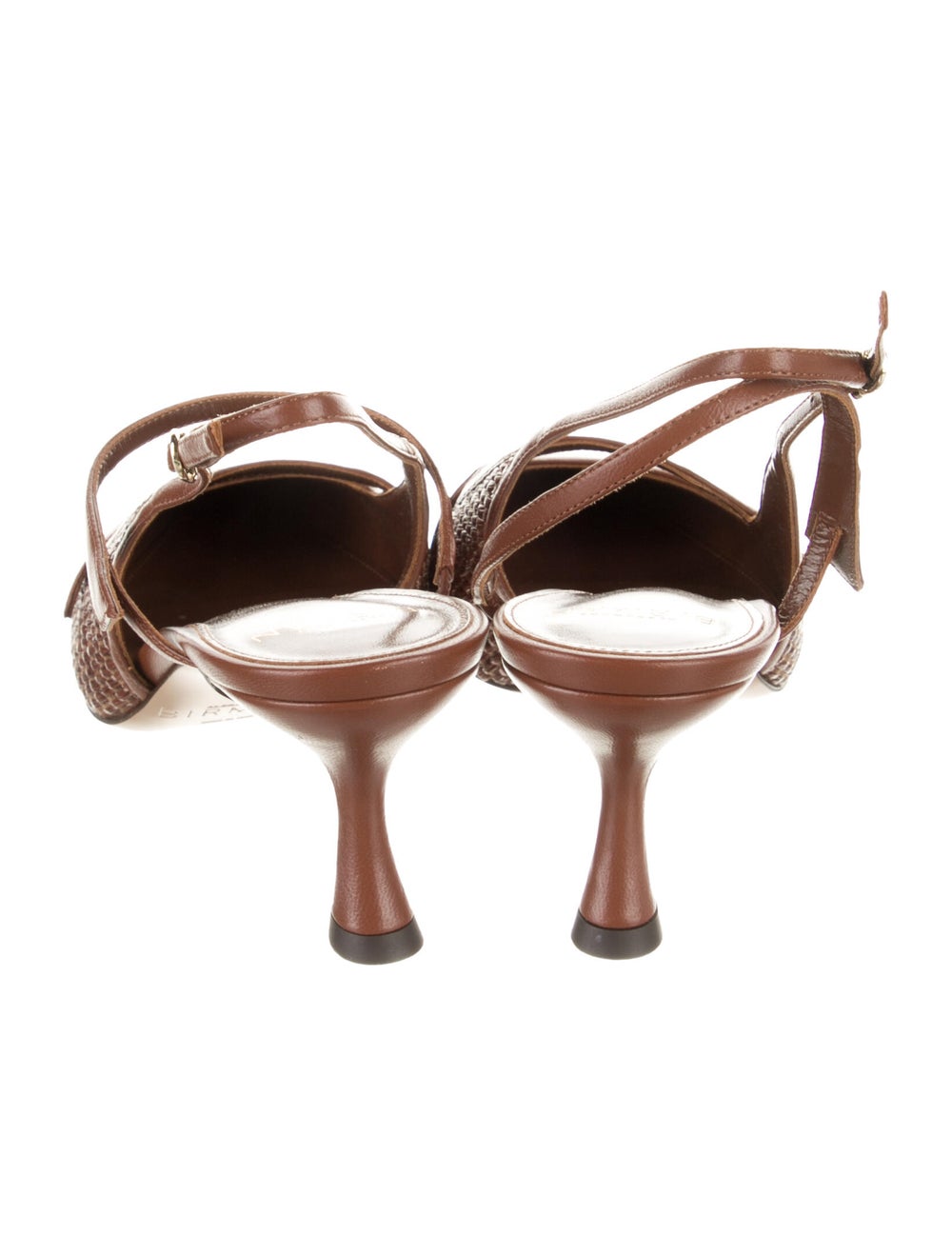 Alexandre Birman Leather Patterned Slingback Pumps - image 4