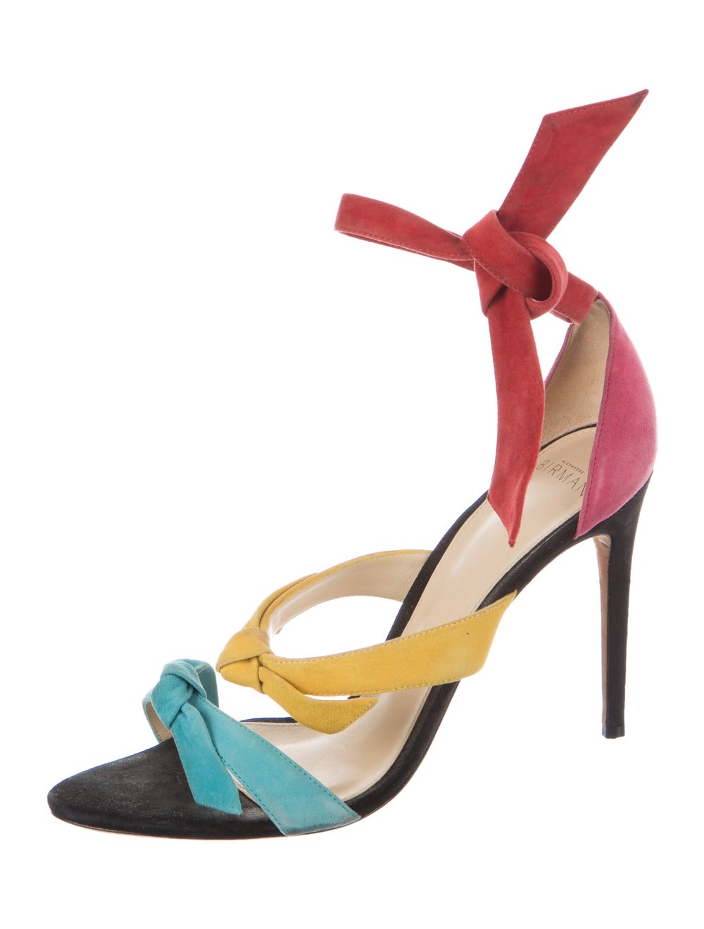 Alexandre Birman Suede Colorblock Pattern Sandals - image 2