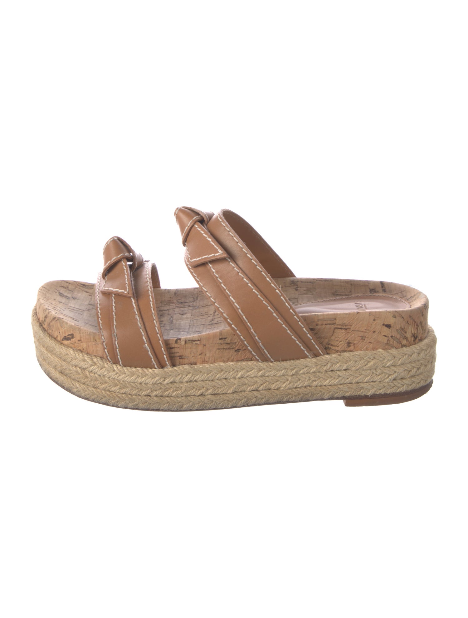 Alexandre Birman Leather Bow Accents Espadrilles