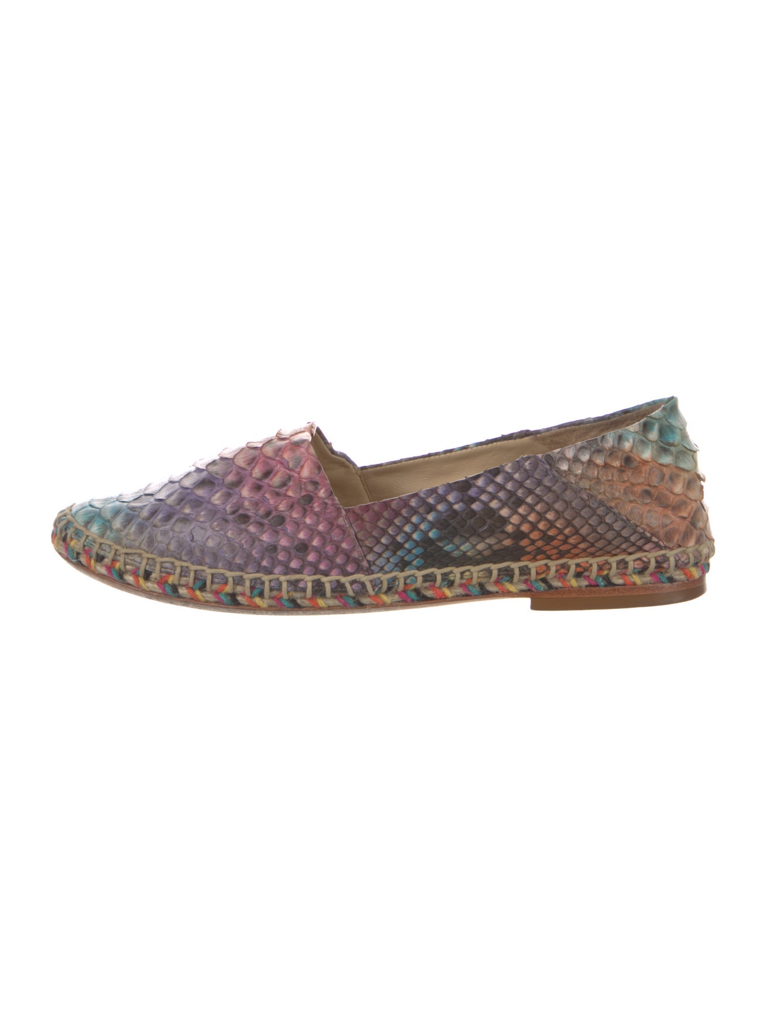 Alexandre Birman Snakeskin Animal Print Espadrilles