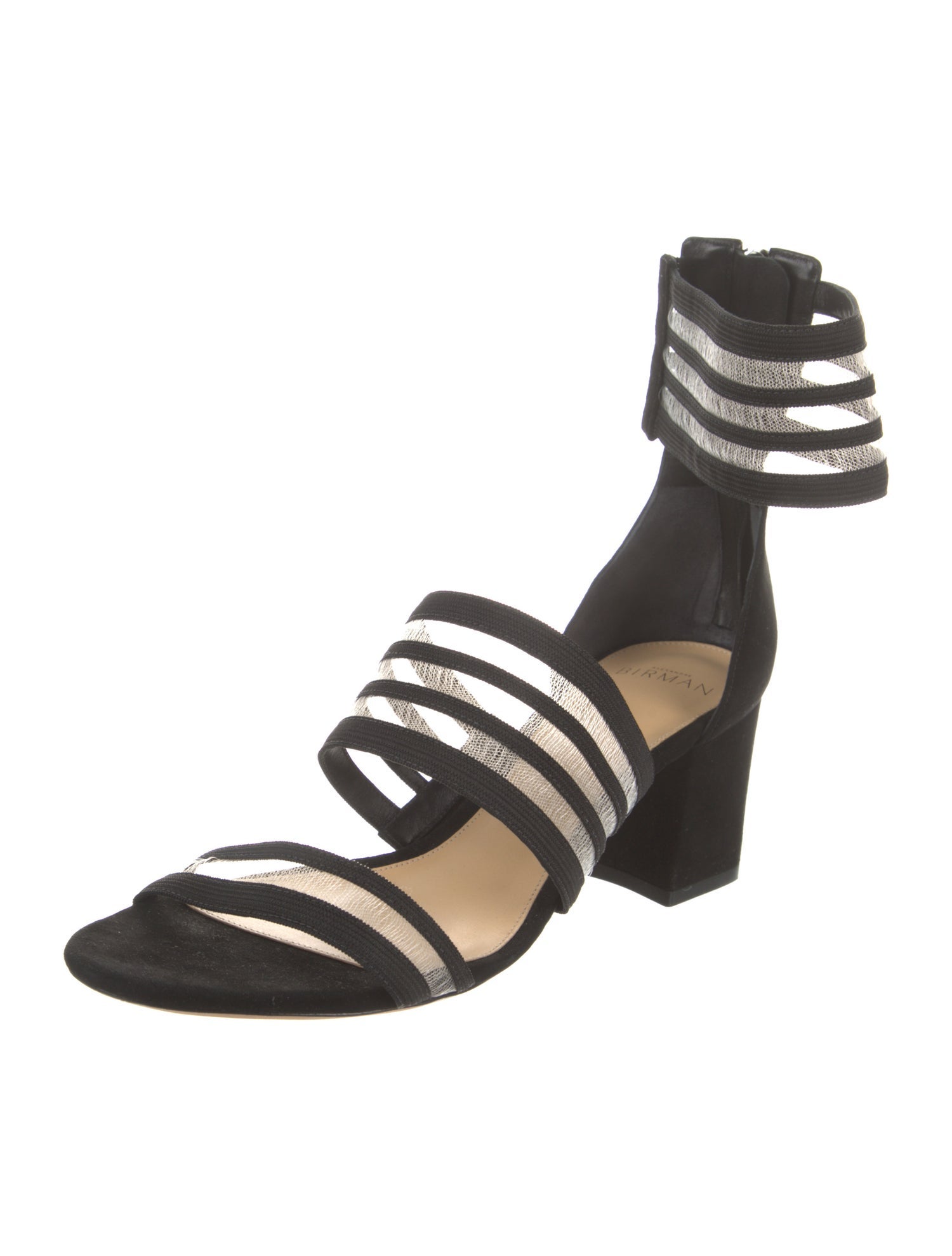 Alexandre Birman Suede Striped Gladiator Sandals