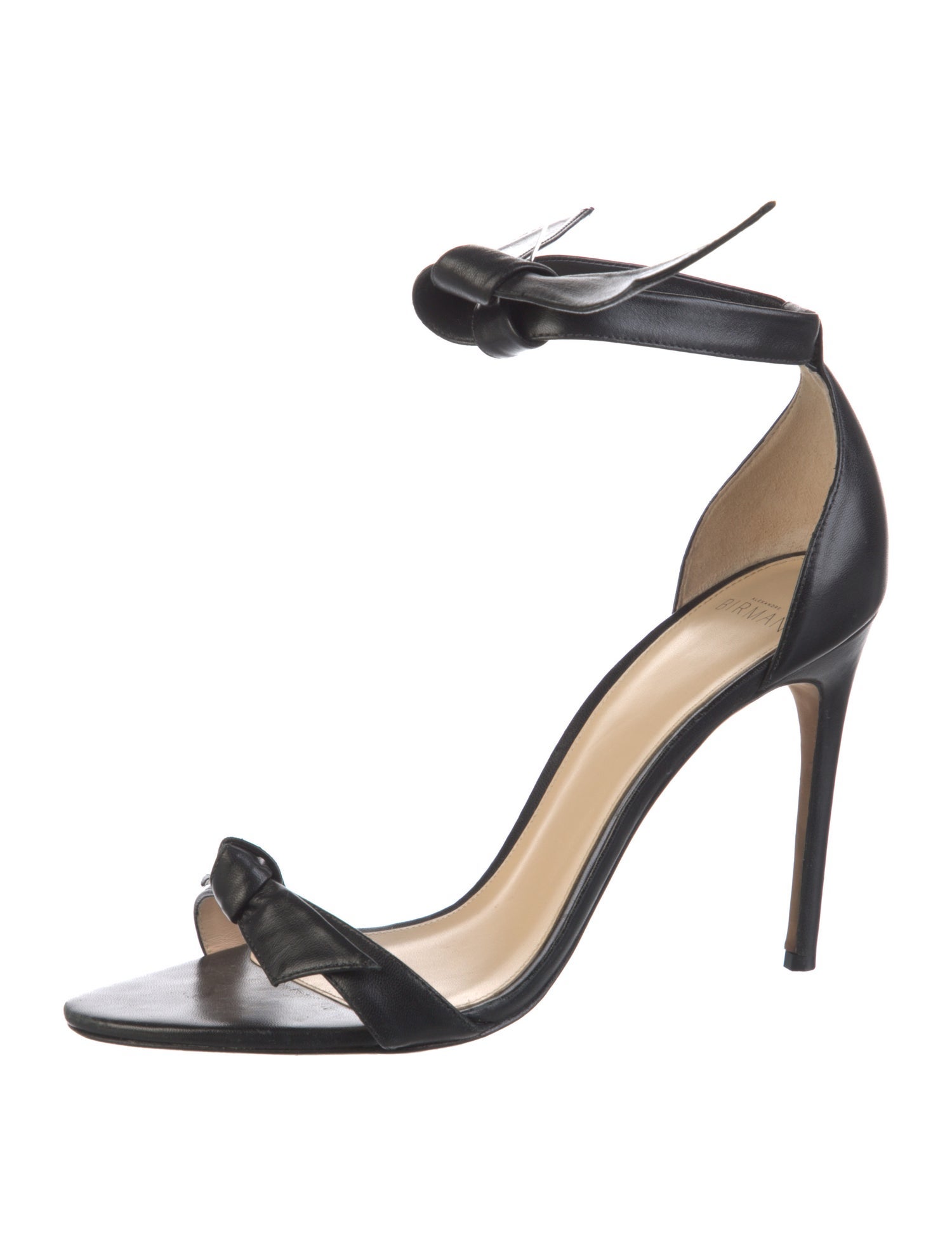 Alexandre Birman Leather Bow Accents Sandals