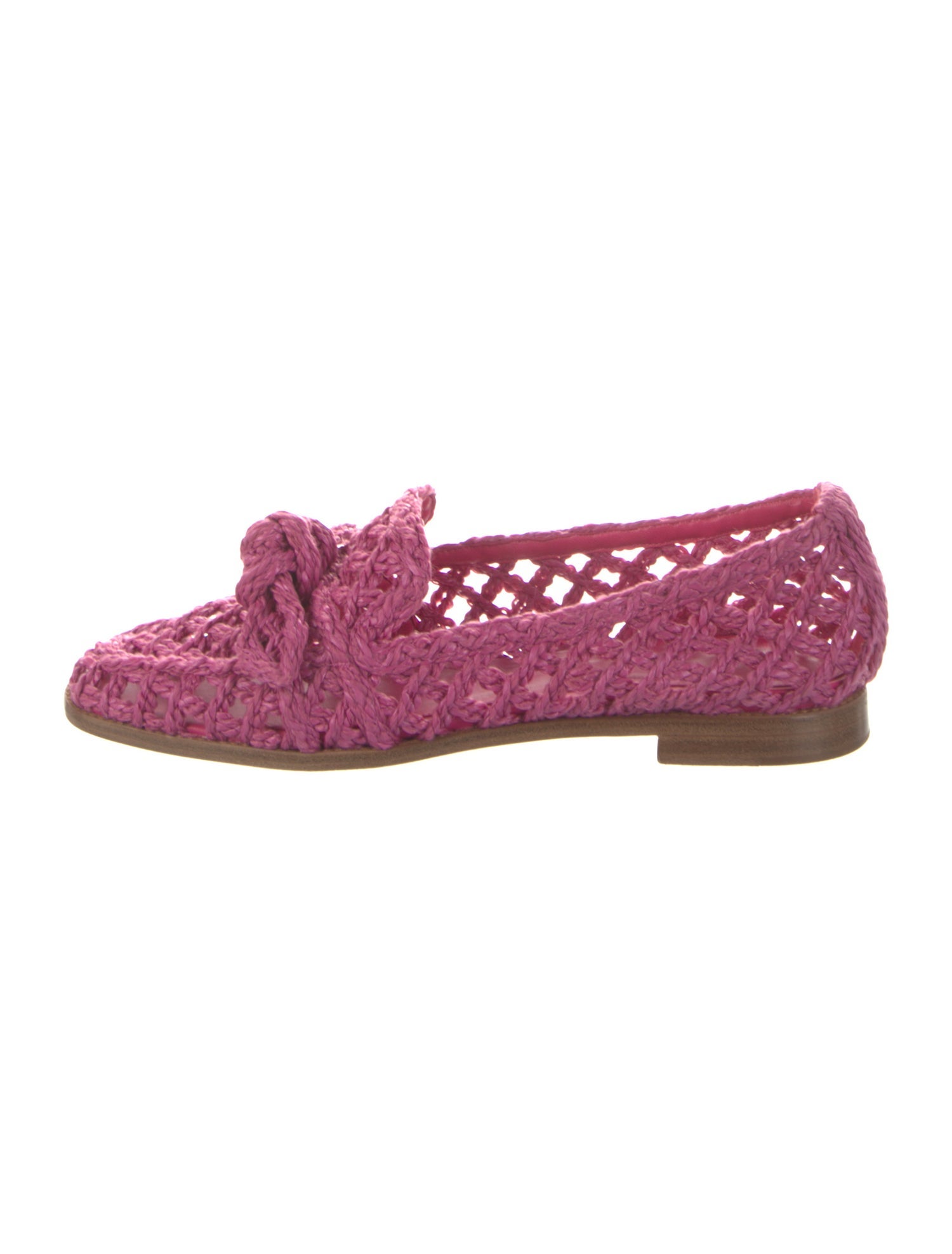Alexandre Birman Raffia Patterned Loafers
