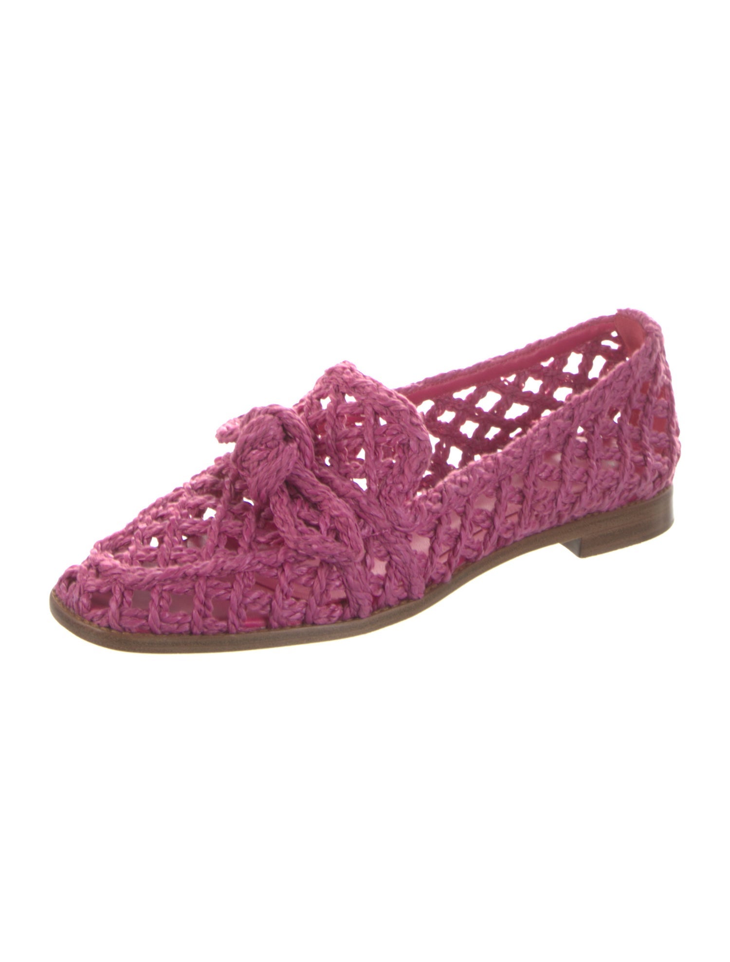 Alexandre Birman Raffia Patterned Loafers