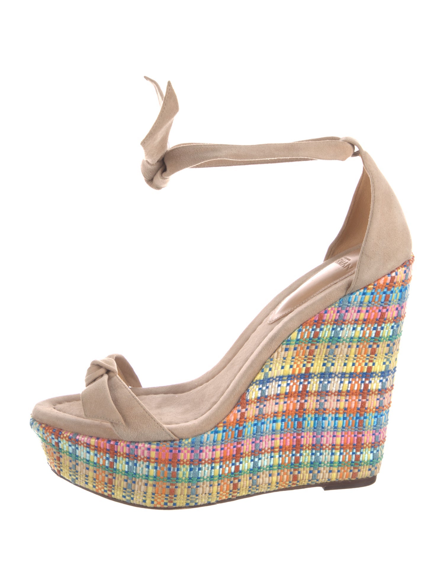 Alexandre Birman Suede Plaid Print Espadrilles