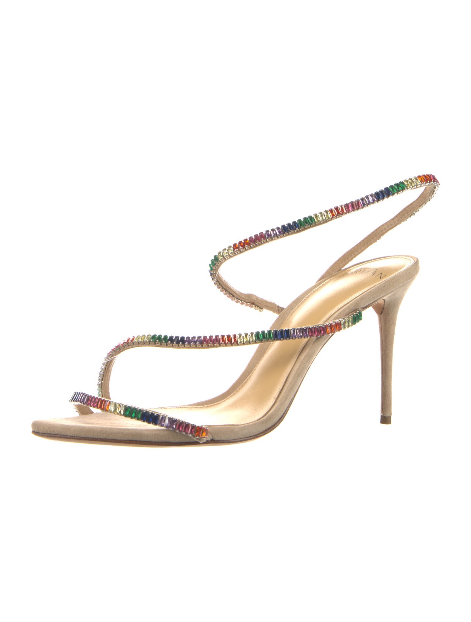 Alexandre Birman Suede Patterned Slingback Sandals