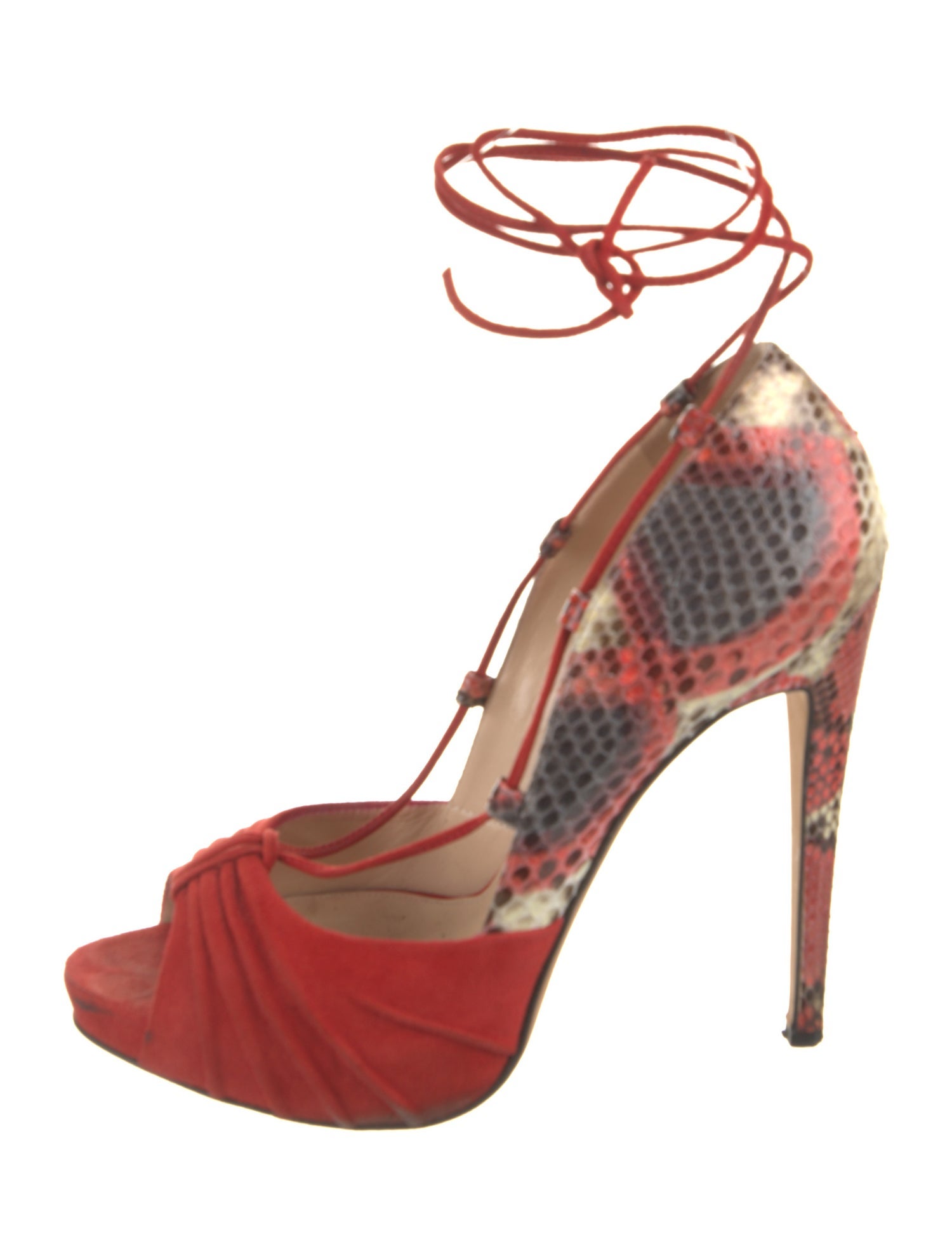 Alexandre Birman Suede Animal Print Pumps