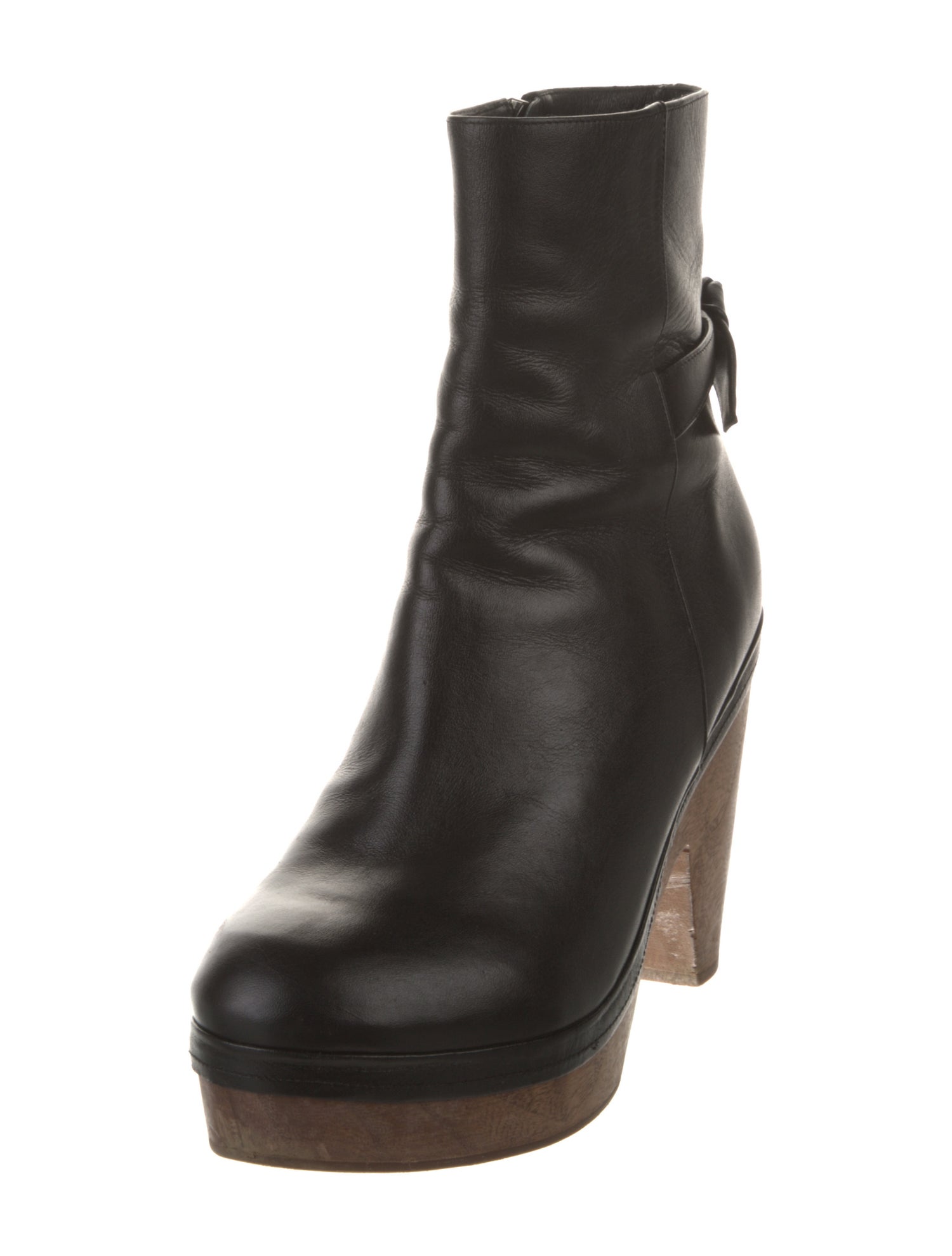 Alexandre Birman Leather Bow Accents Boots