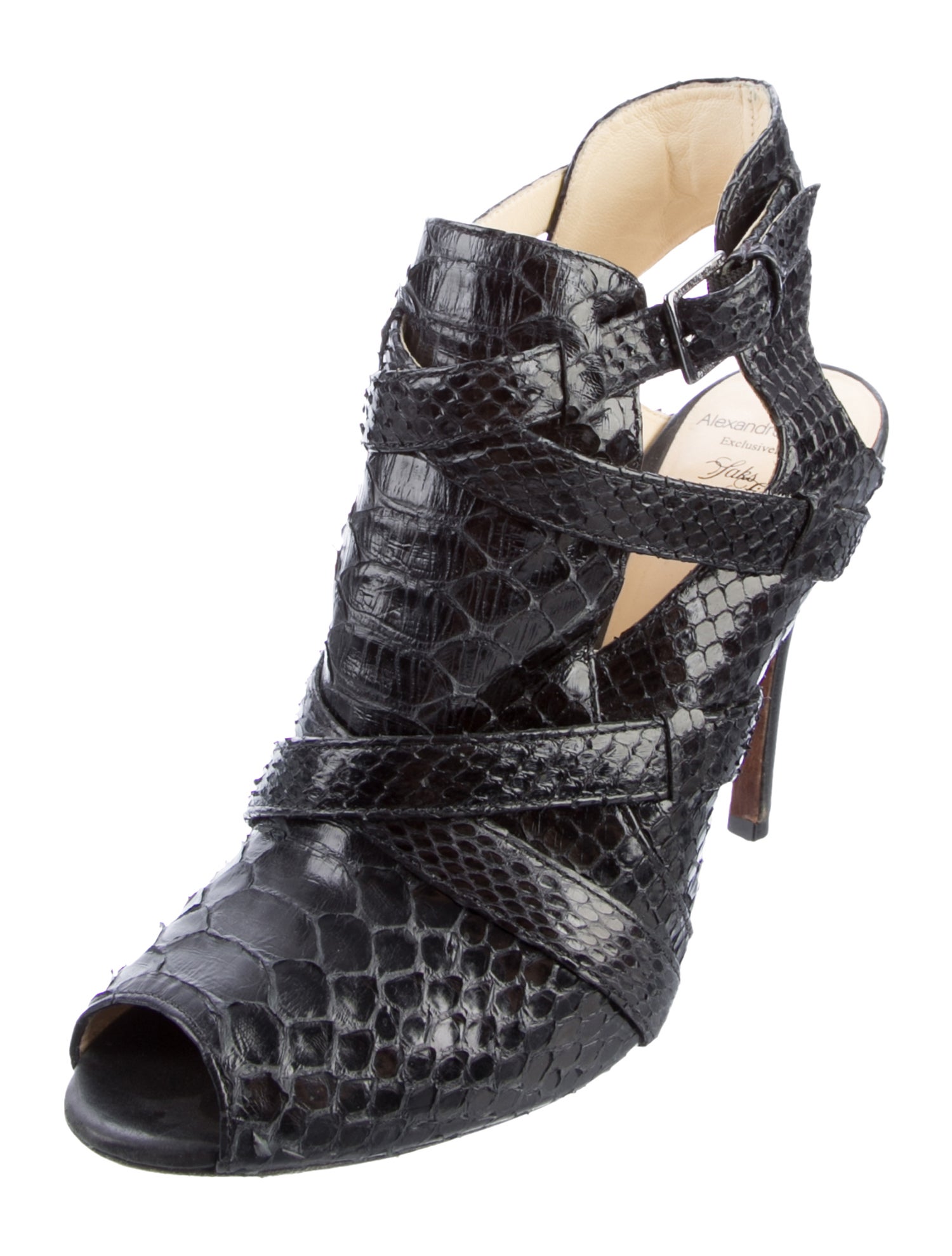 Alexandre Birman Snakeskin Gladiator Sandals