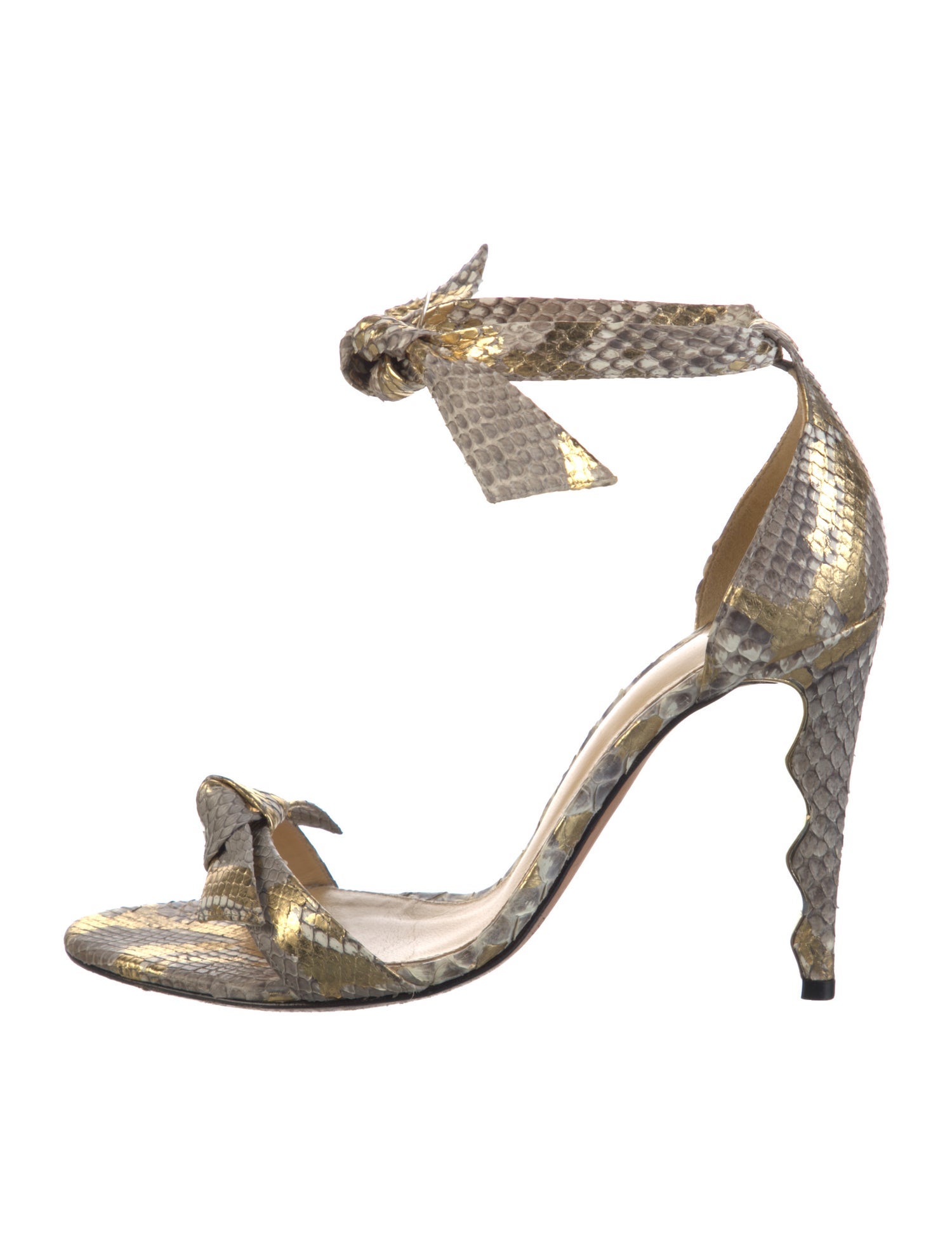 Alexandre Birman Snakeskin Animal Print Sandals