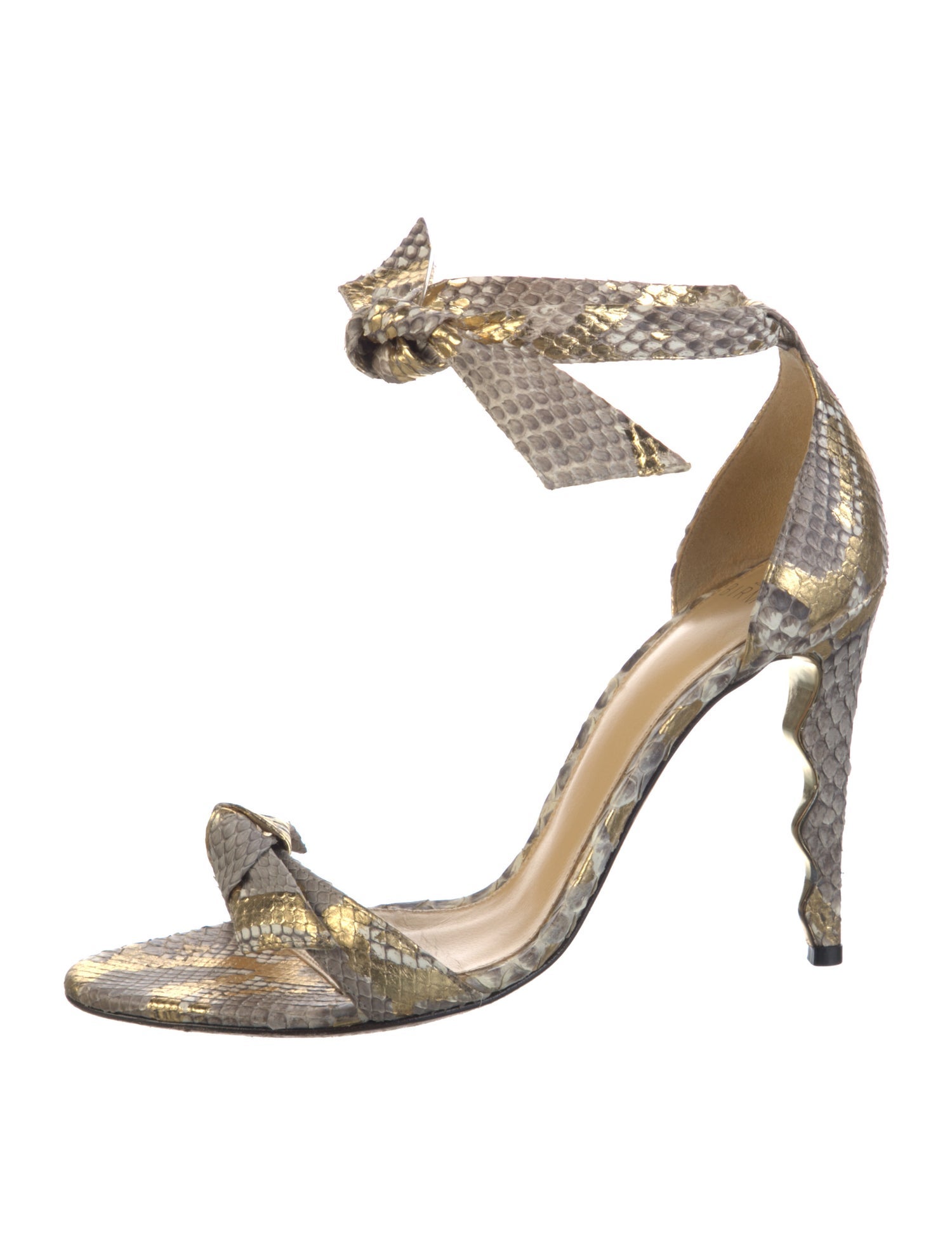 Alexandre Birman Snakeskin Animal Print Sandals